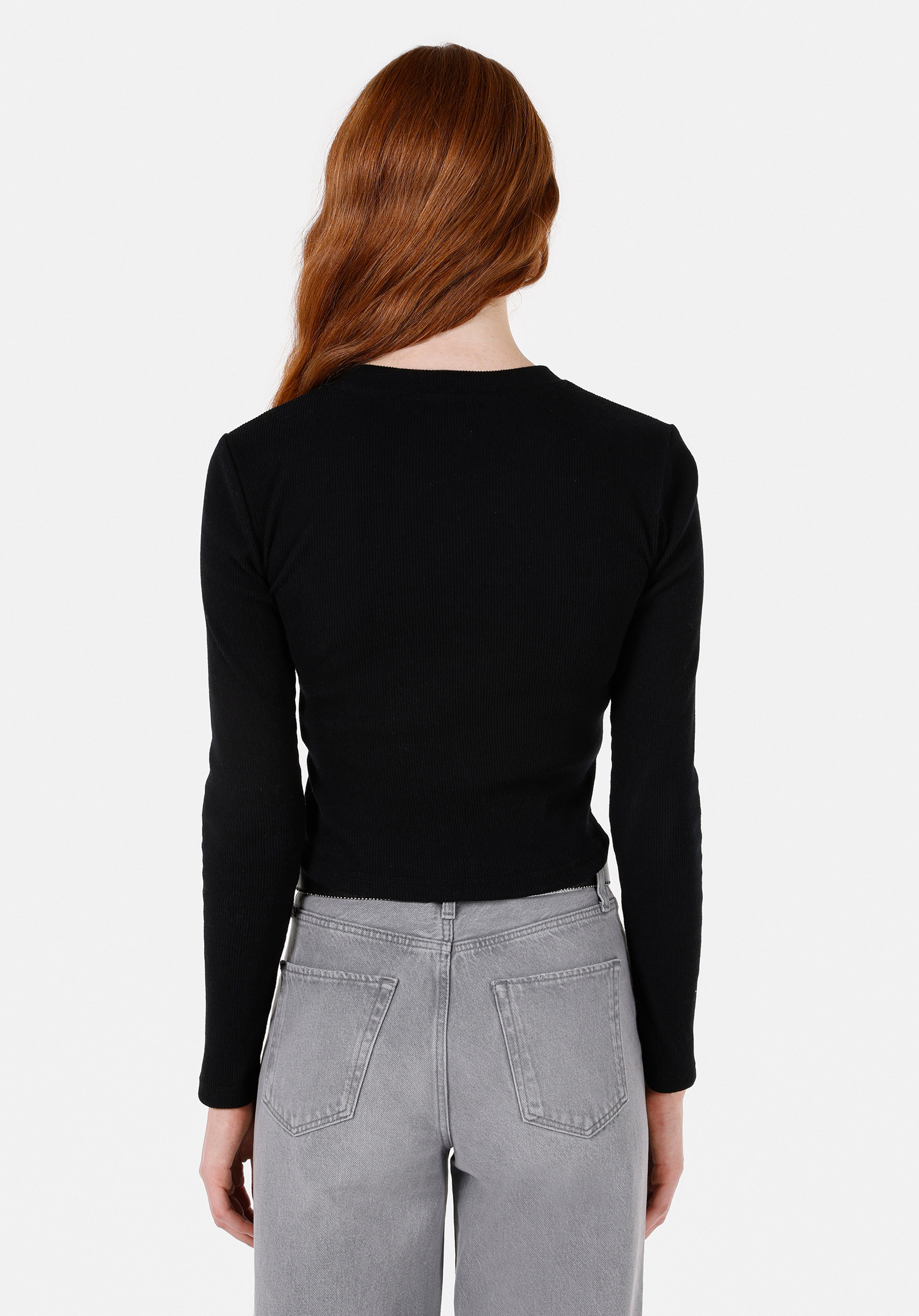 Показати інформацію про Блуза З Довгим Рукавом Жіноча Чорна  Cl1072150