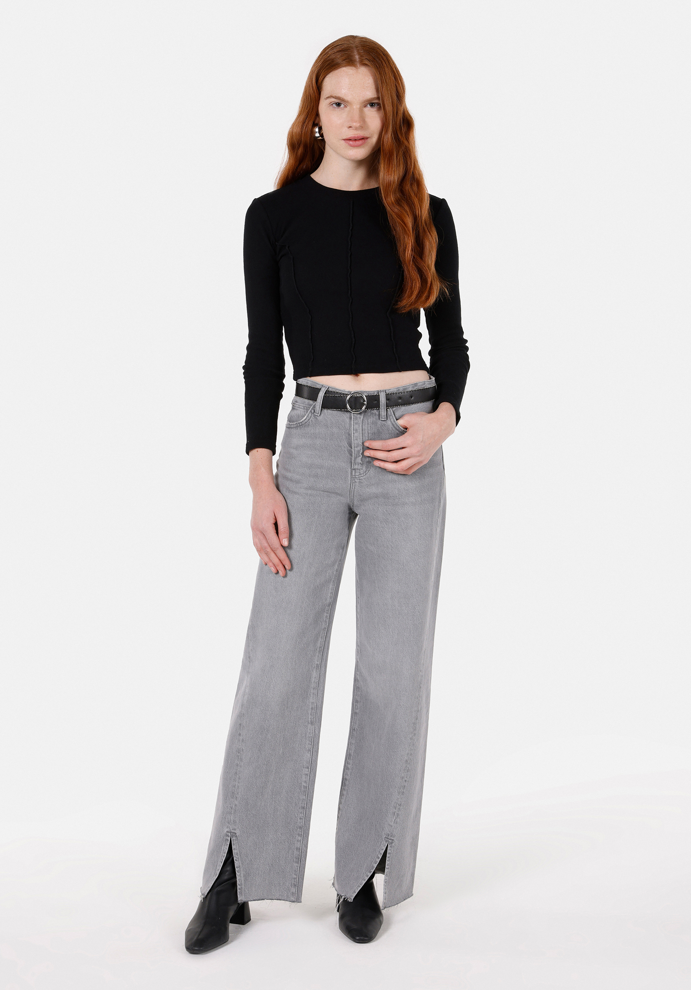 Показати інформацію про Блуза З Довгим Рукавом Жіноча Чорна  Cl1072150