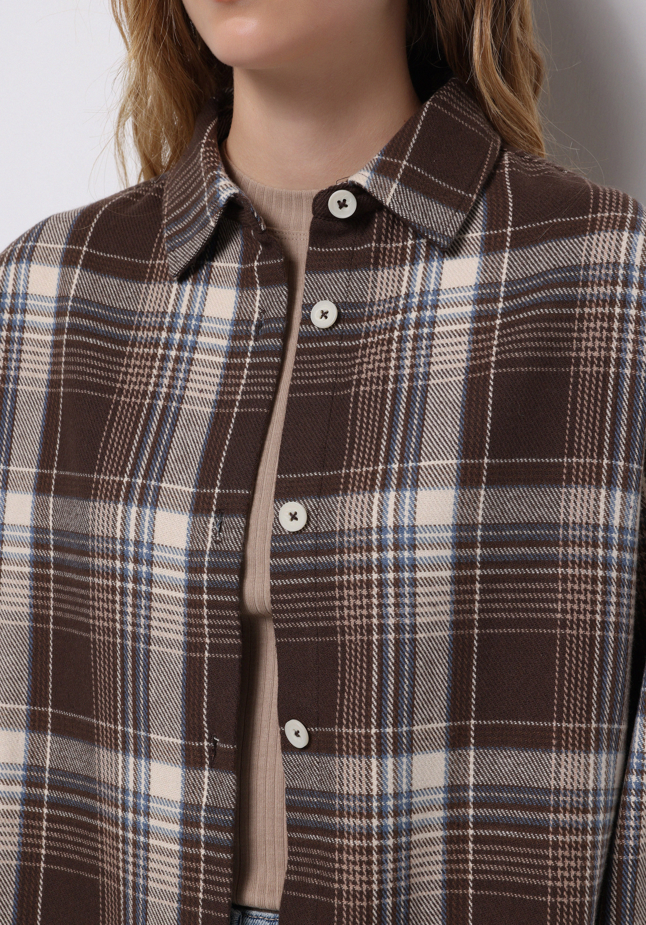 Показати інформацію про Сорочка З Довгим Рукавом Жіноча Коричнева  Cl1077174