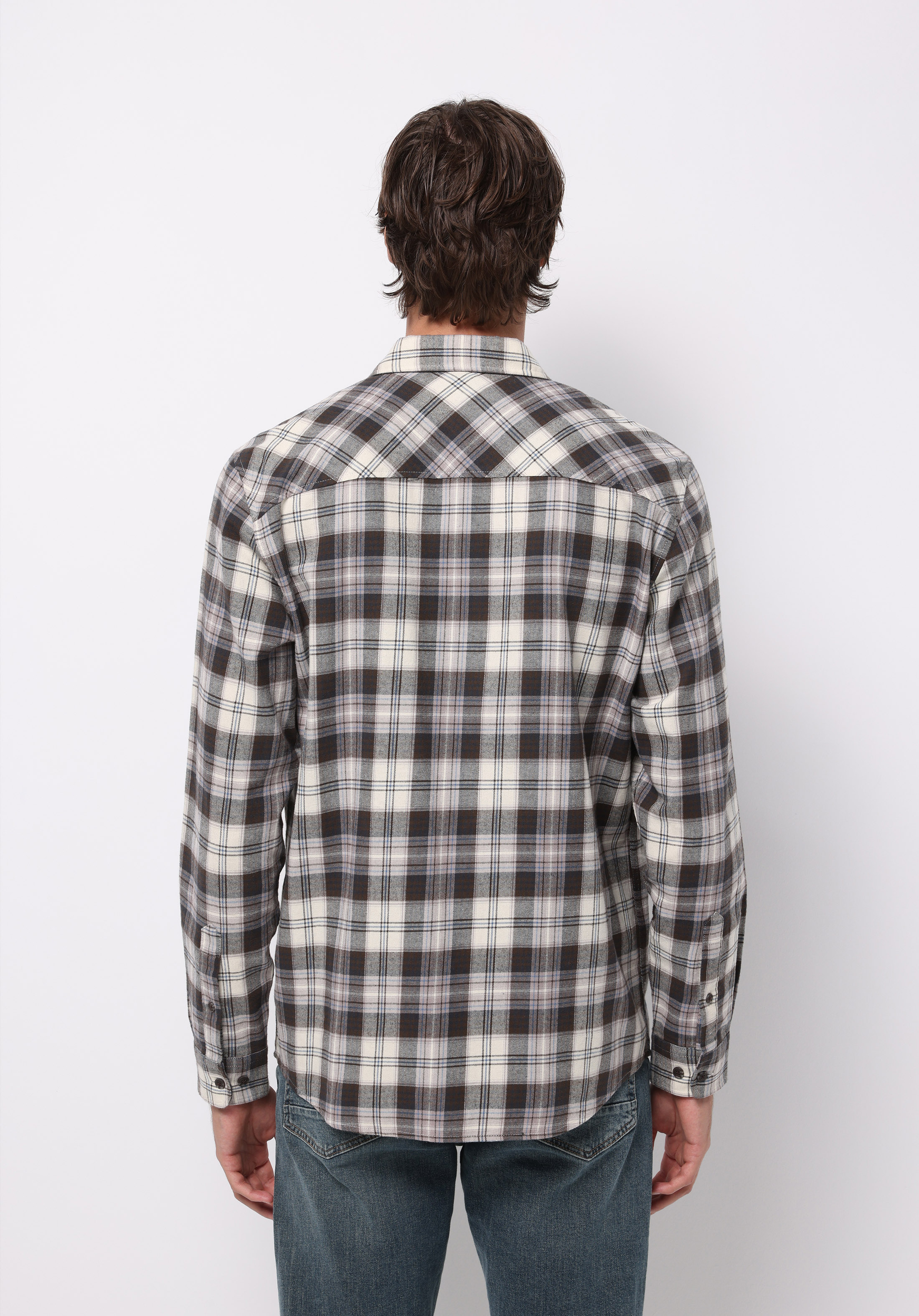 Показати інформацію про Сорочка З Довгим Рукавом Чоловіча Коричнева  Cl1076277