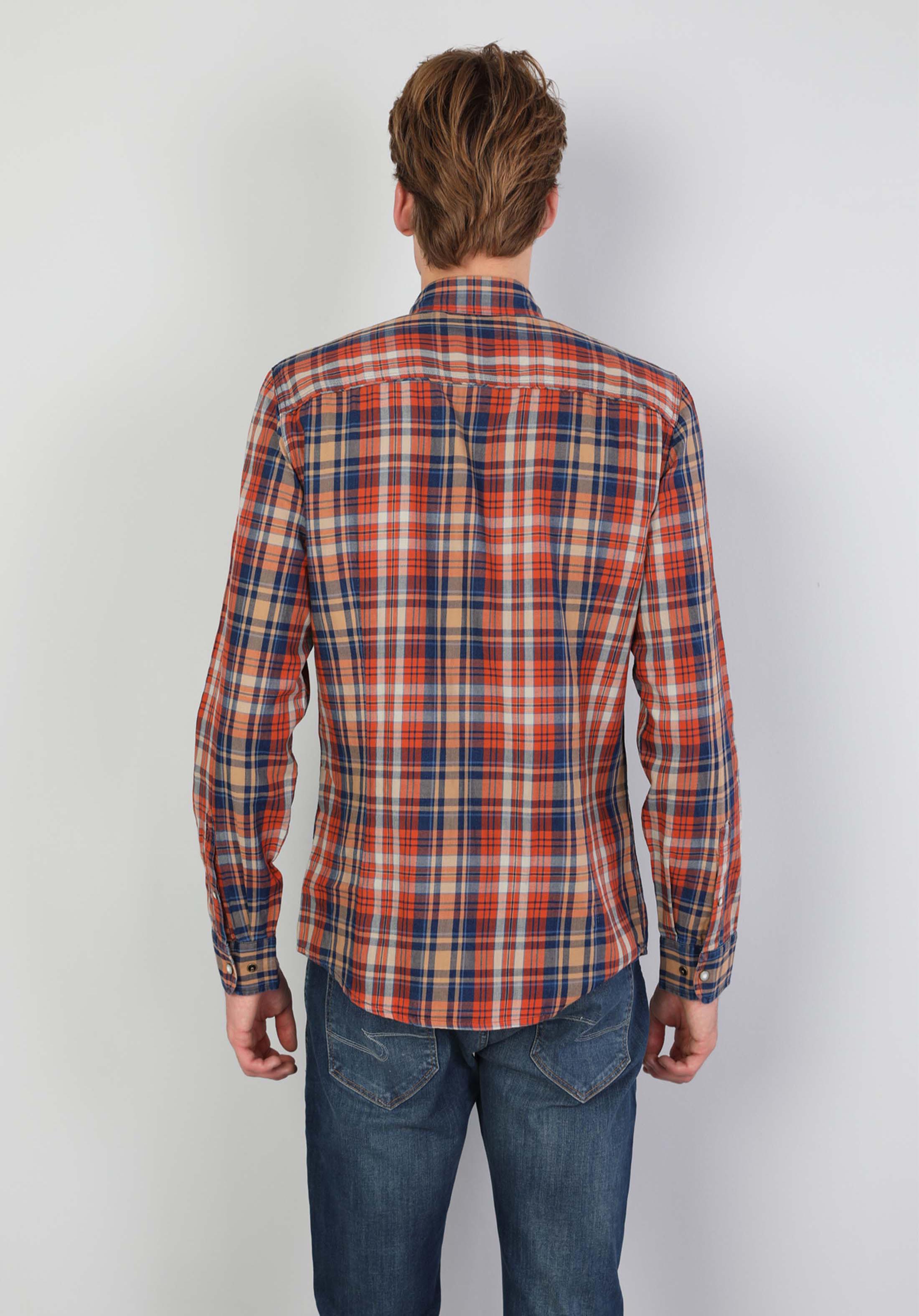 Показати інформацію про Сорочка З Довгим Рукавом Чоловіча Помаранчева  Cl1047335