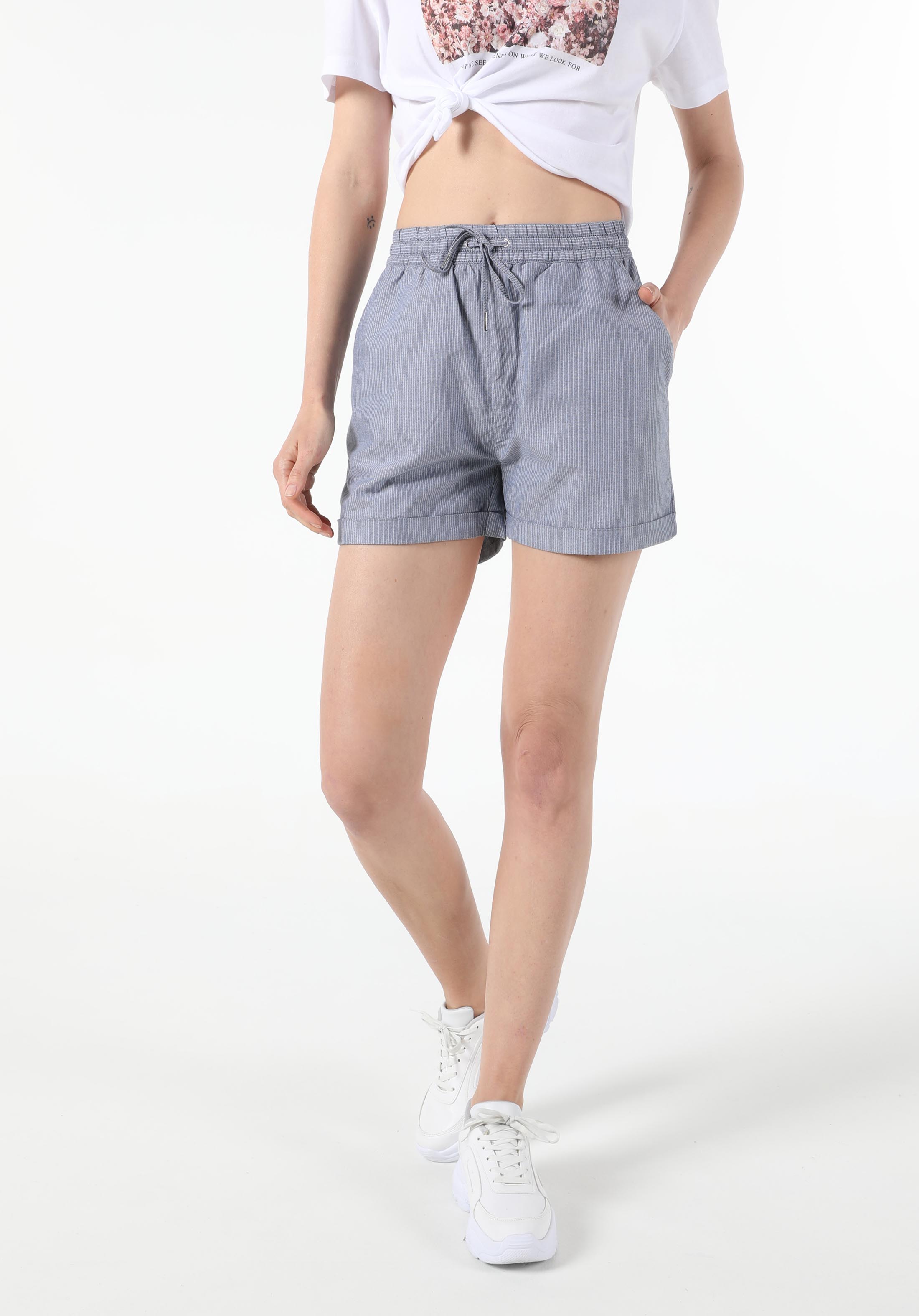 Показати інформацію про Шорти Жіночі Блакитні  Cl1054115