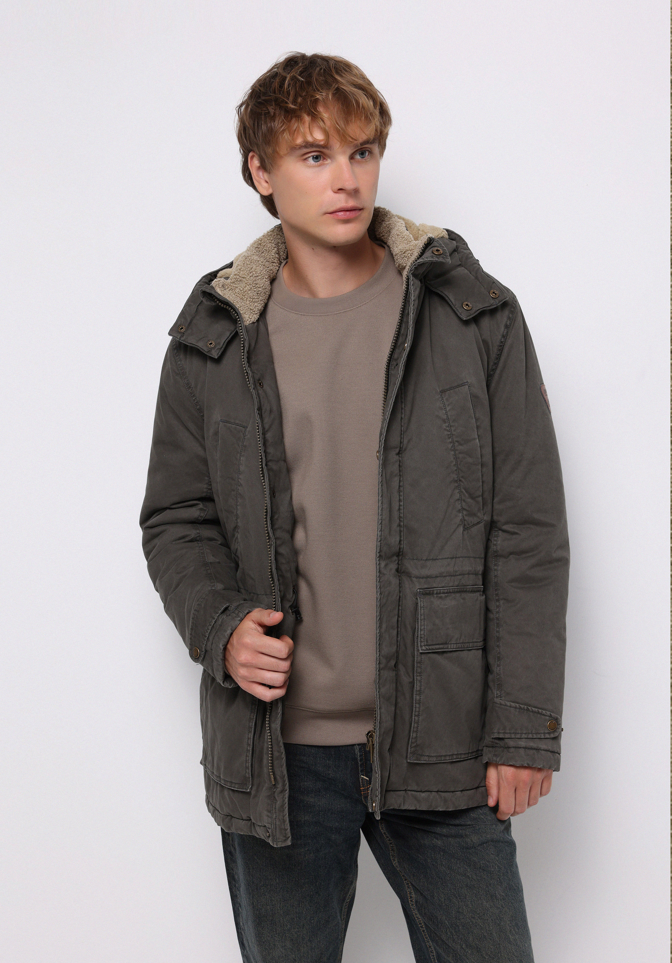 Показати інформацію про Пальто Чоловіче Зелене  Cl1076213