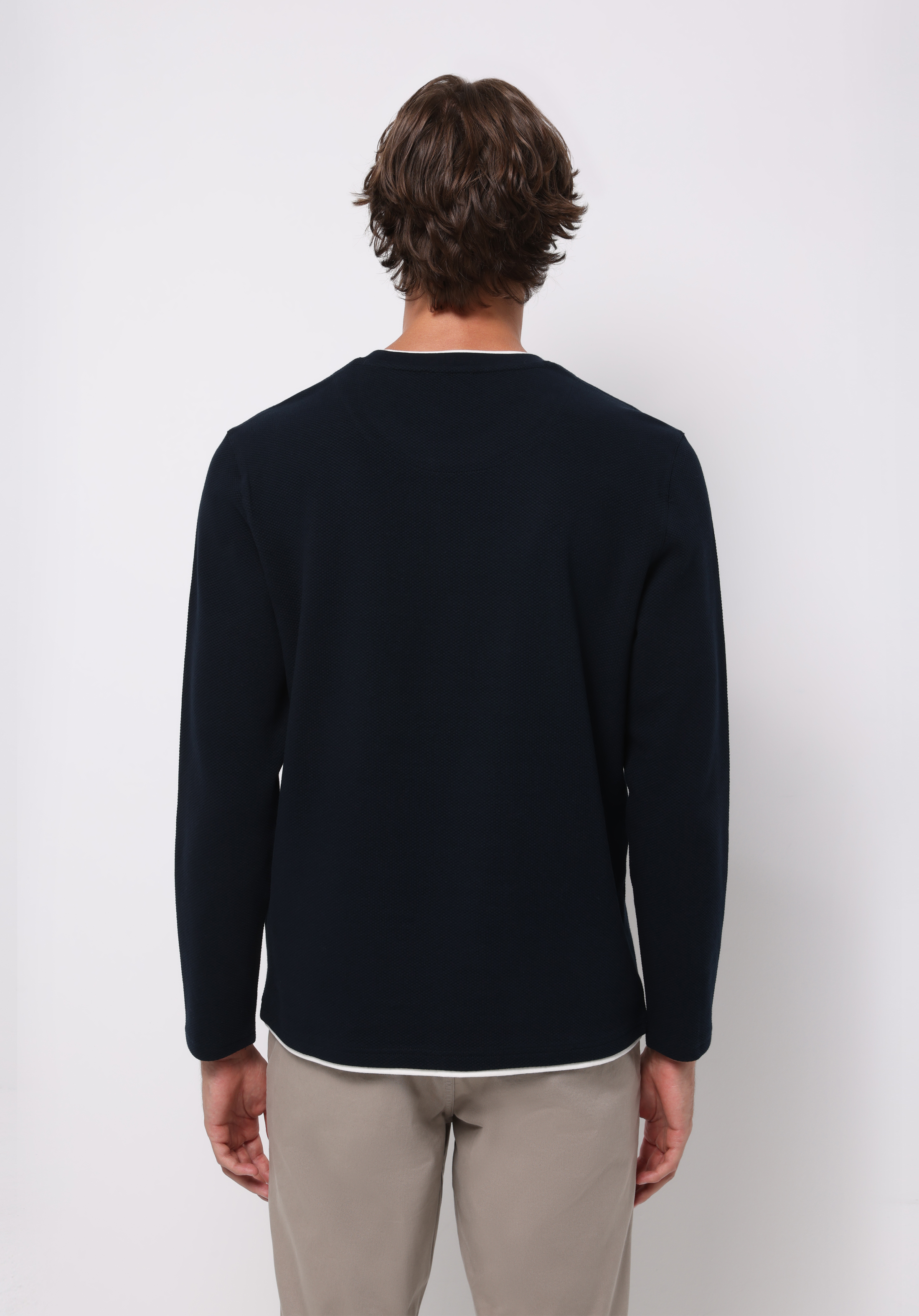 Показати інформацію про Футболка З Довгим Рукавом Чоловіча Синя  Cl1076433