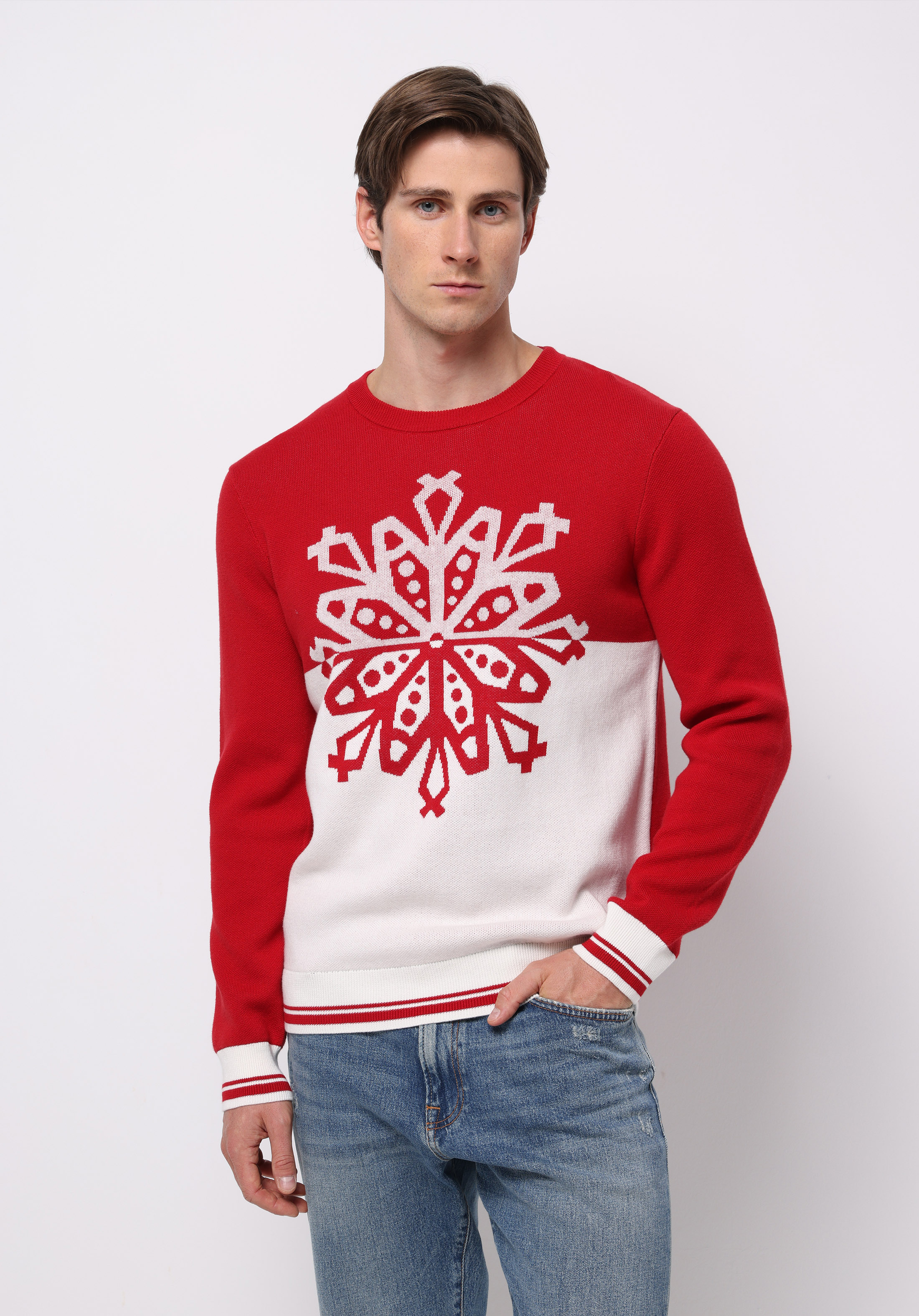 Показати інформацію про Светр Чоловічий Червоний  Cl1077275