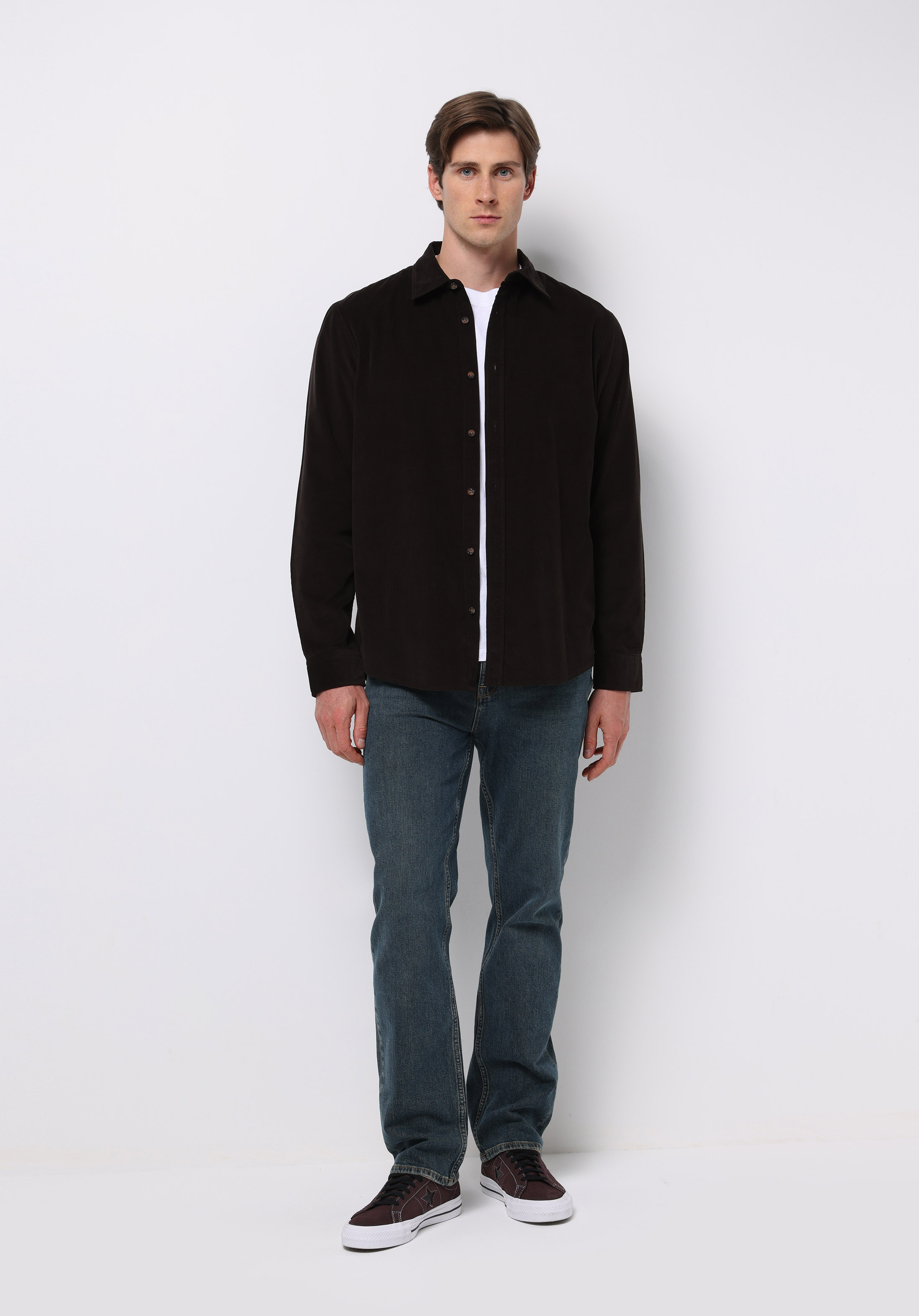 Показати інформацію про Сорочка З Довгим Рукавом Чоловіча Коричнева  Cl1077641