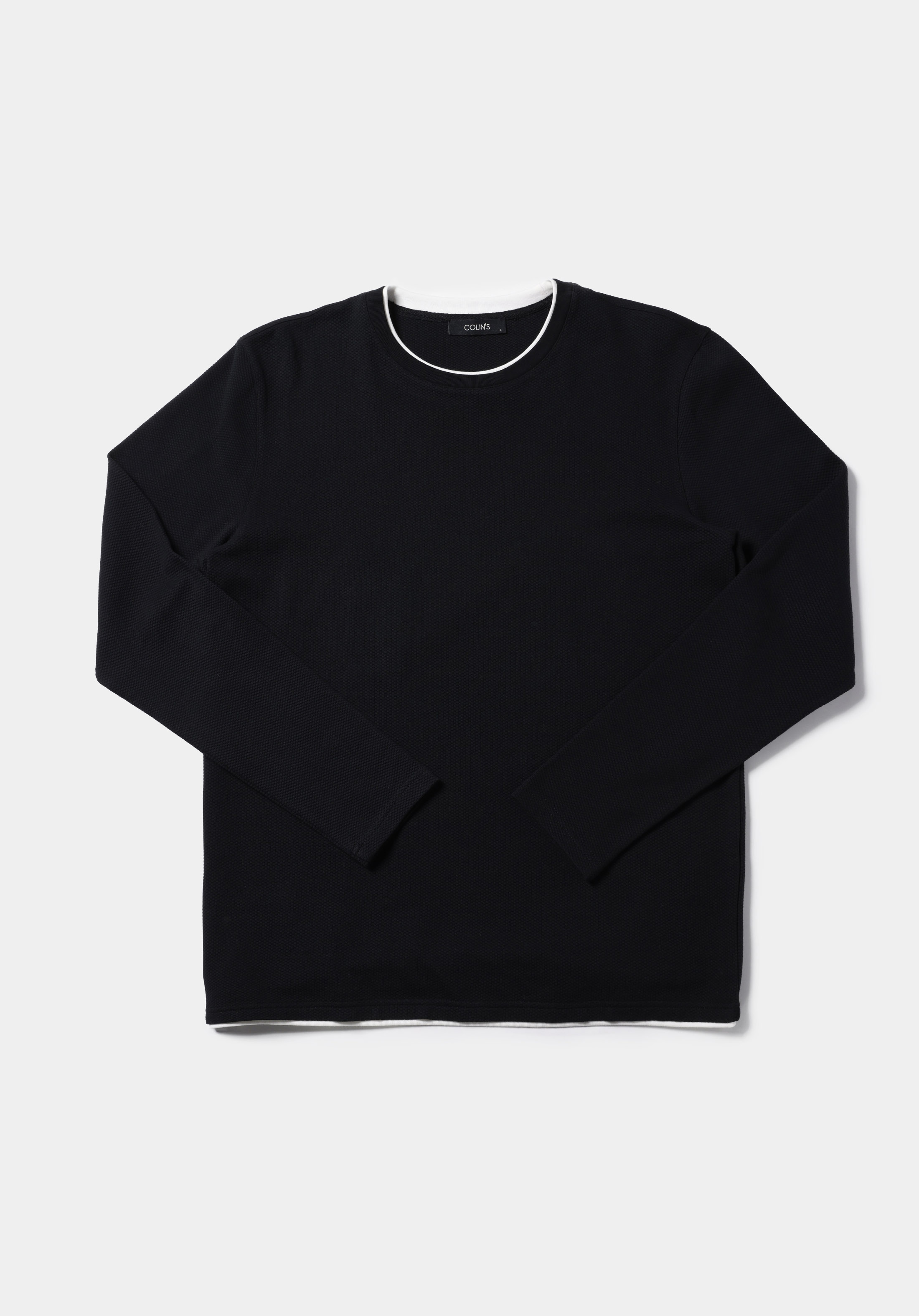 Показати інформацію про Футболка З Довгим Рукавом Чоловіча Чорна  Cl1076433