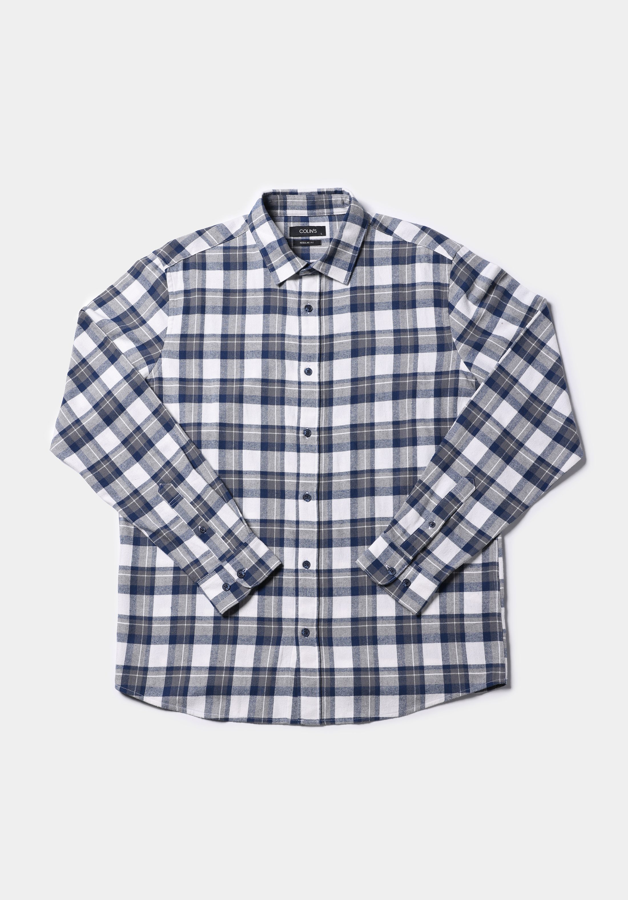 Показати інформацію про Сорочка З Довгим Рукавом Чоловіча Синя  Cl1071033