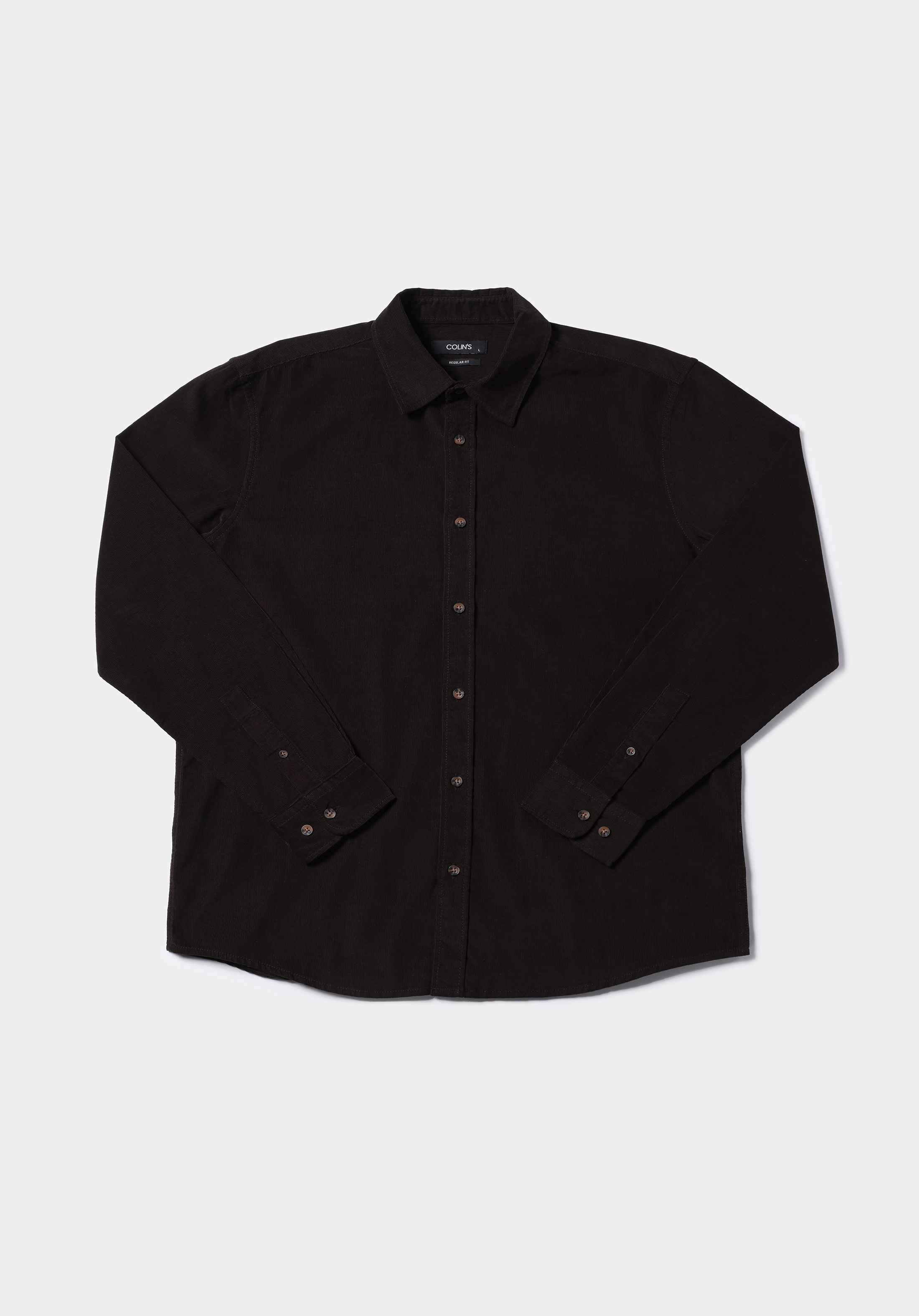 Показати інформацію про Сорочка З Довгим Рукавом Чоловіча Коричнева  Cl1077641