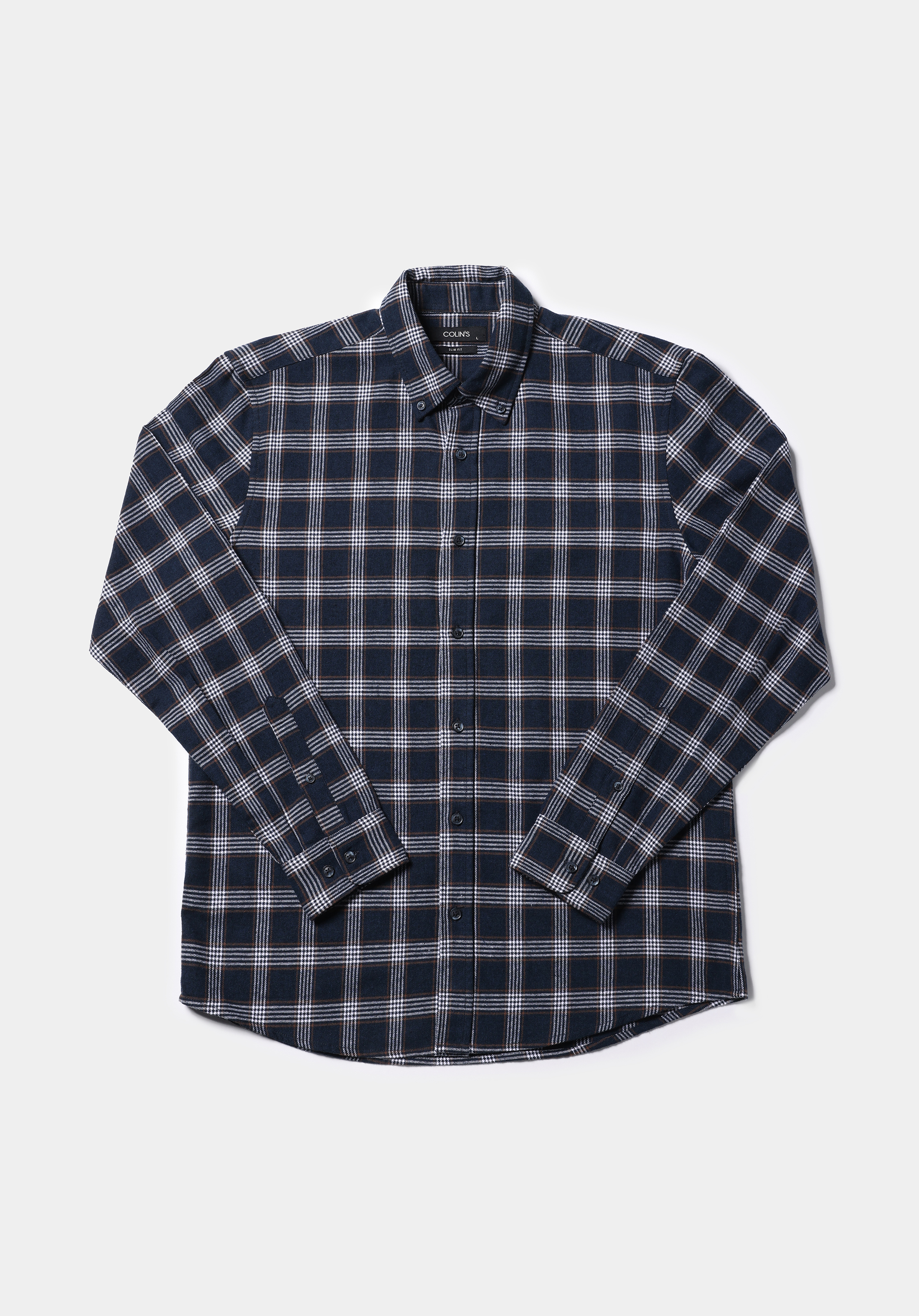 Показати інформацію про Сорочка З Довгим Рукавом Чоловіча Синя  Cl1077137