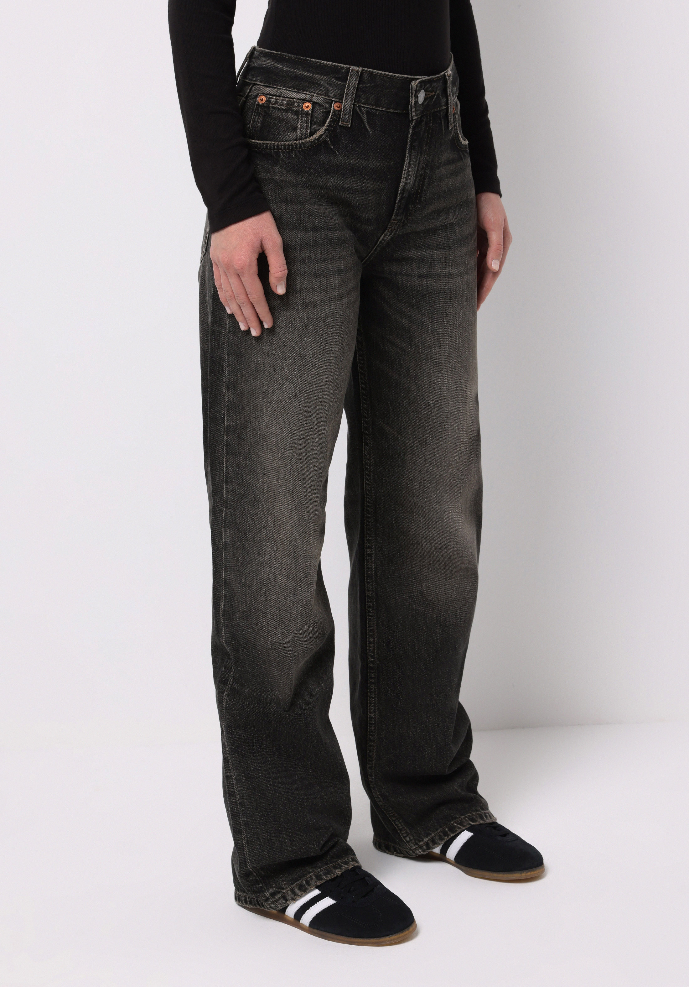 Показати інформацію про Джинси Жіночі Чорні Прямого Крою Cl1077543