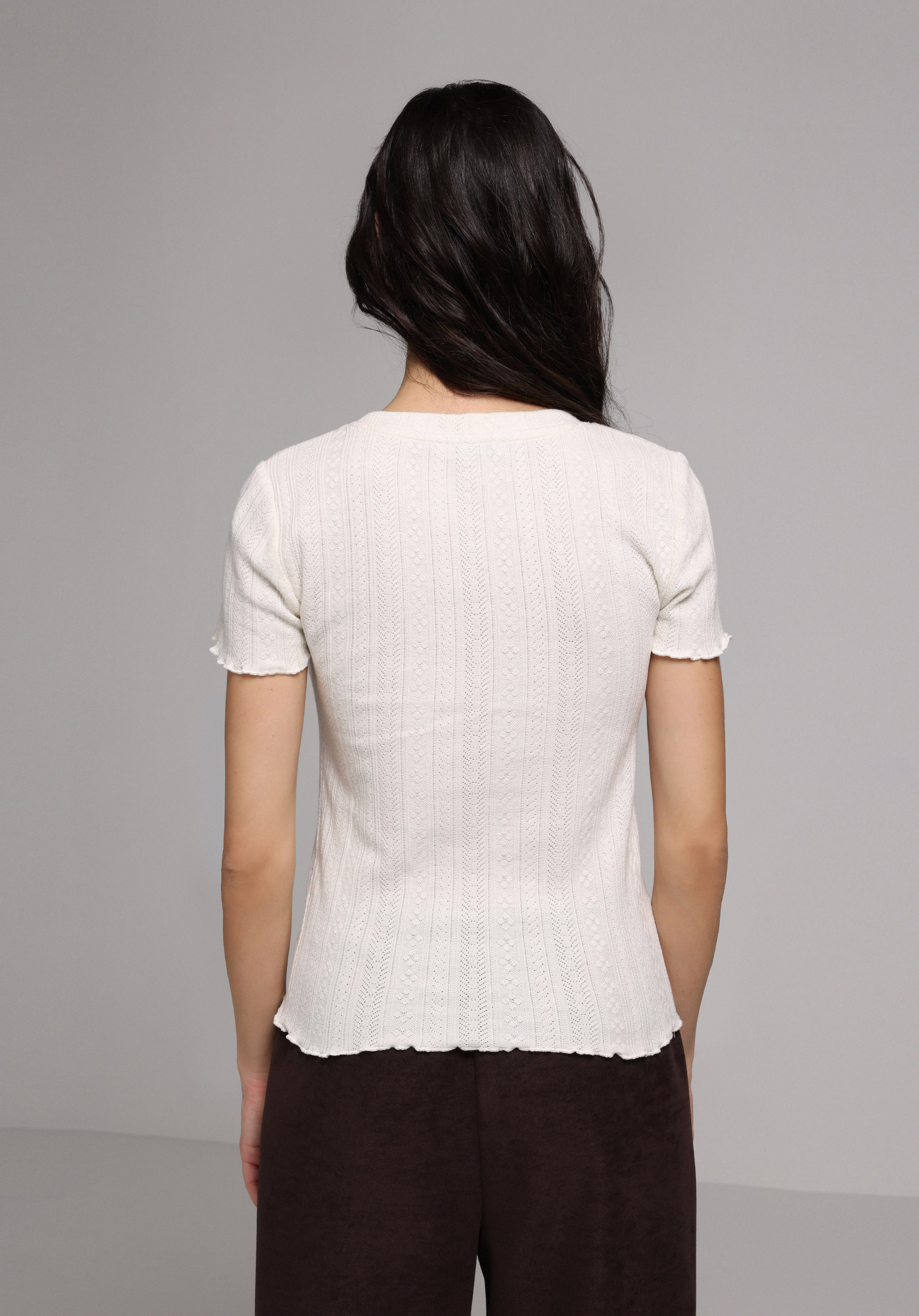 Показати інформацію про Светр Із Коротким Рукавом Жіночий Бежевий  Cl1077736