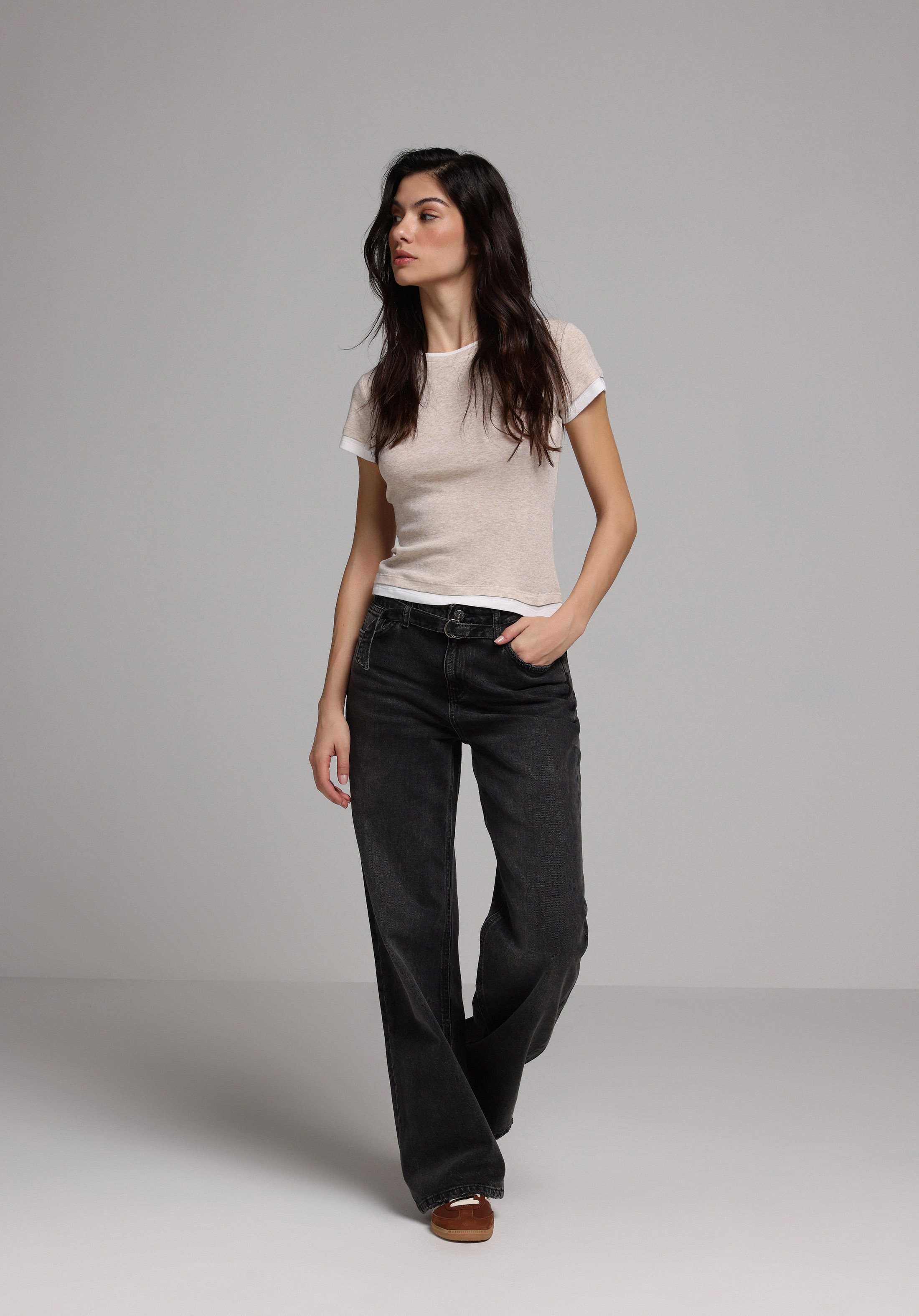 Показати інформацію про Светр Із Коротким Рукавом Жіночий Сірий  Cl1077970