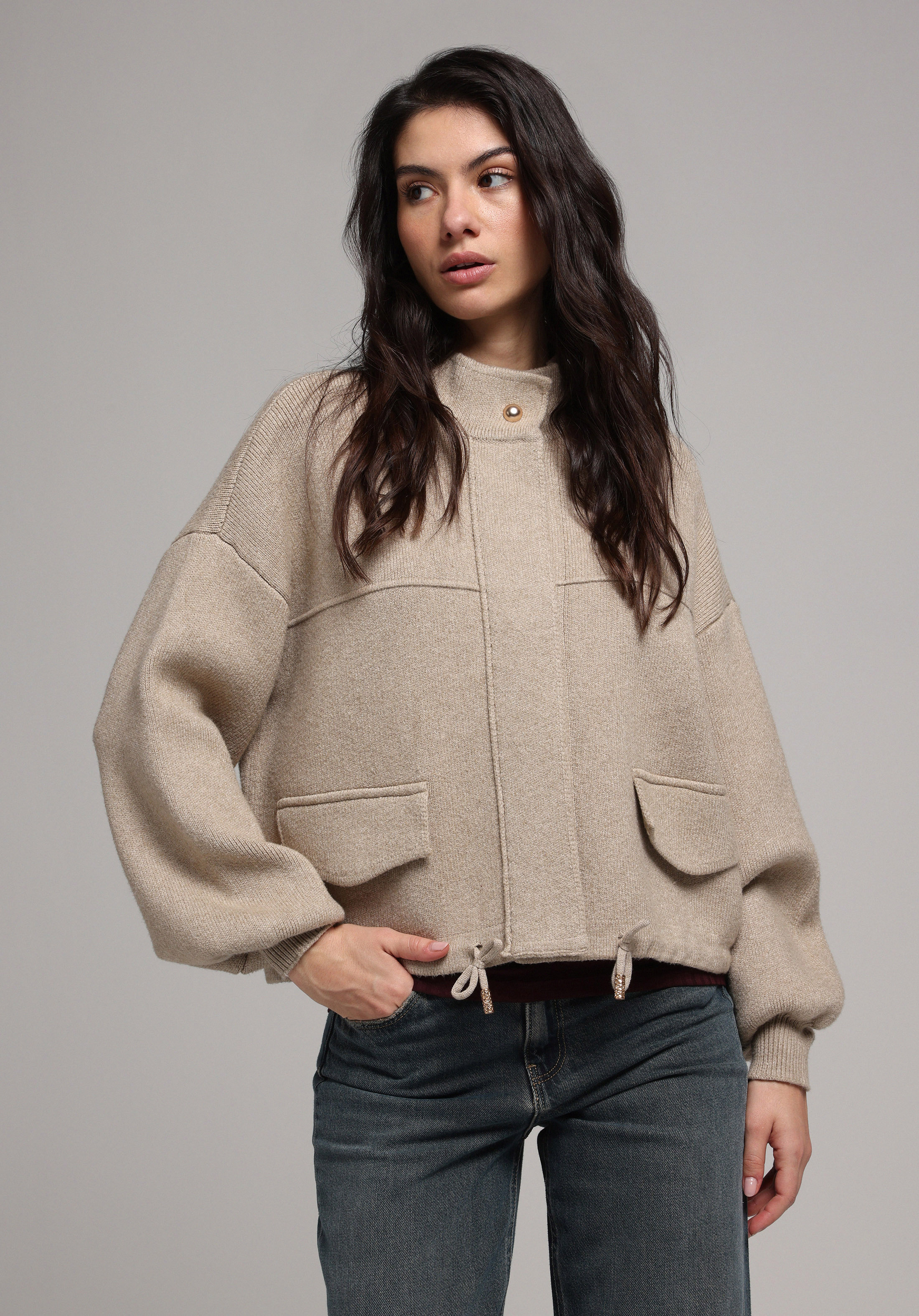 Показати інформацію про Кардиган Жіночий Бежевий  Cl1077781