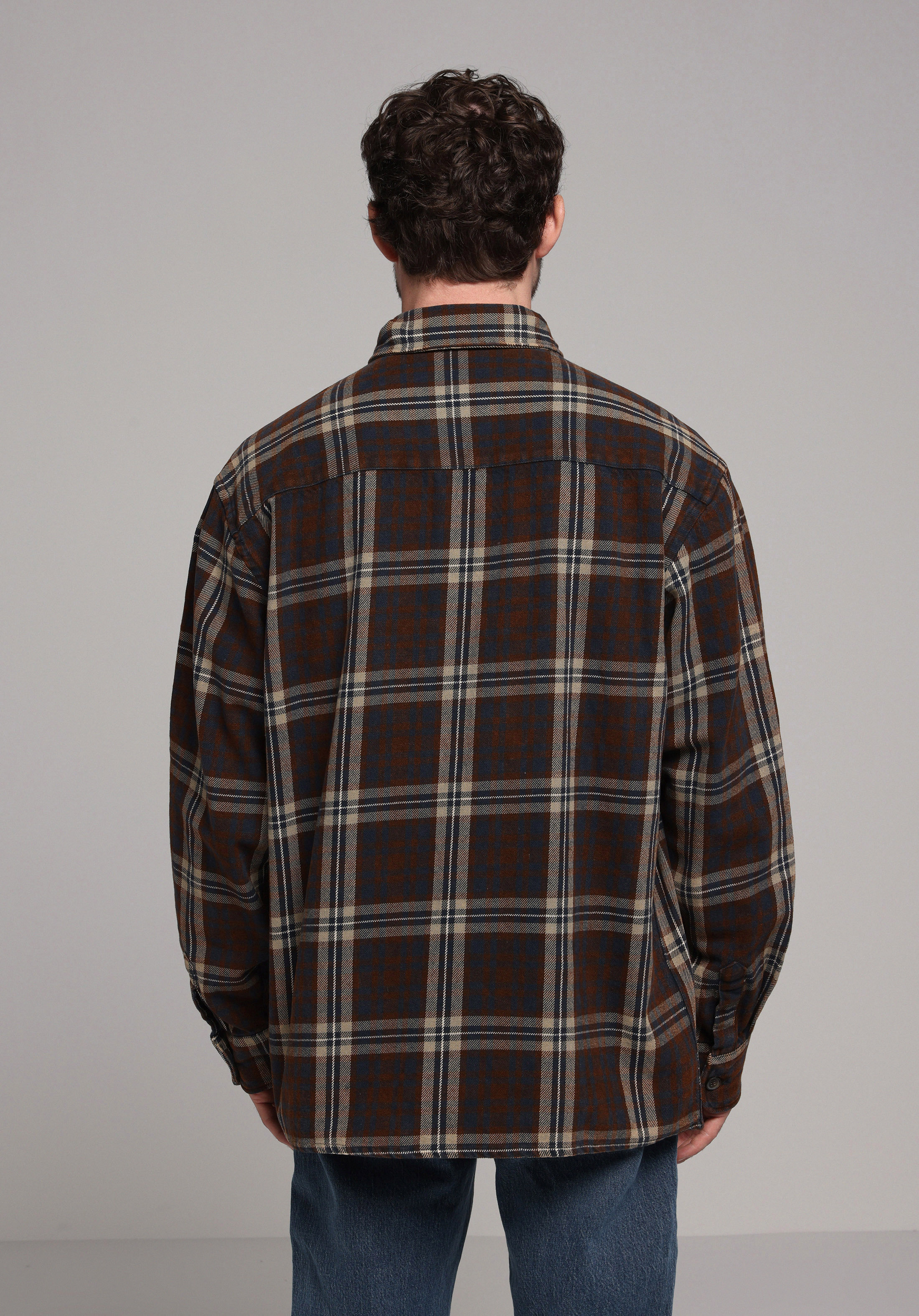 Показати інформацію про Сорочка З Довгим Рукавом Чоловіча Коричнева  Cl1077943