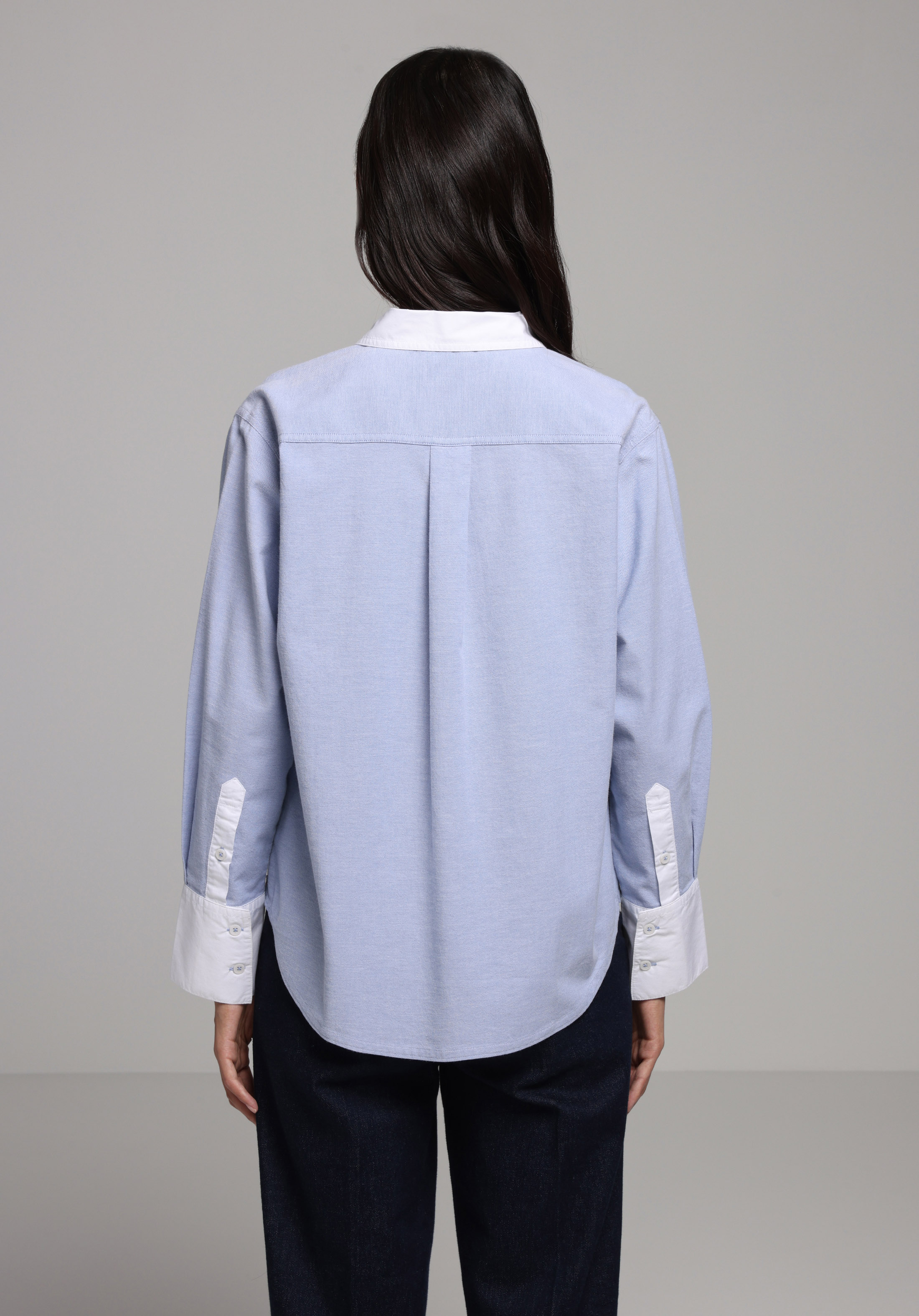 Показати інформацію про Сорочка З Довгим Рукавом Жіноча Блакитна  Cl1077773