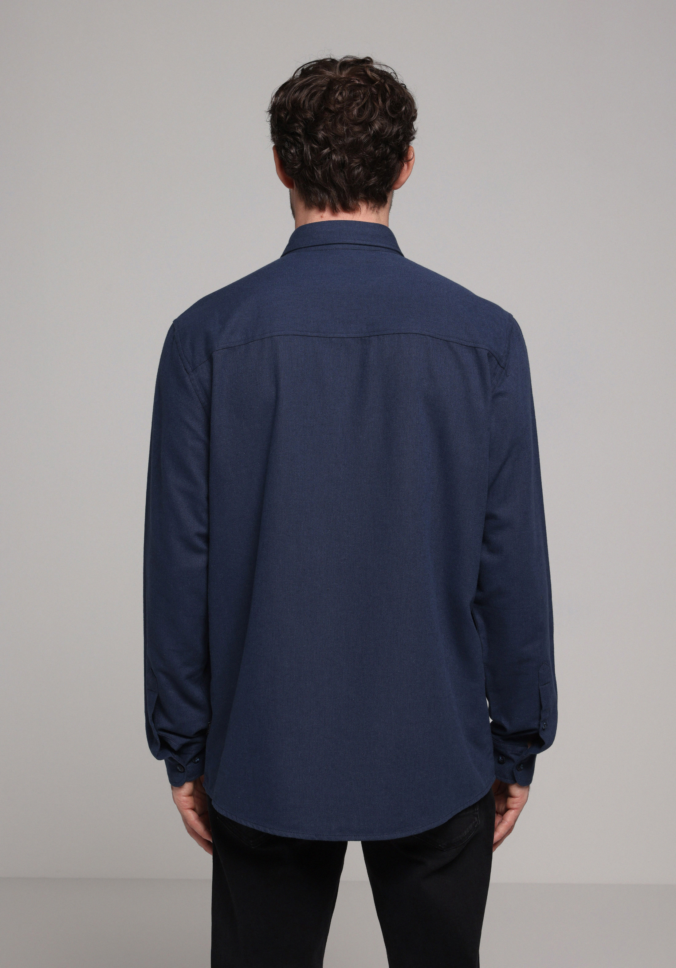 Показати інформацію про Сорочка З Довгим Рукавом Чоловіча Синя  Cl1078055