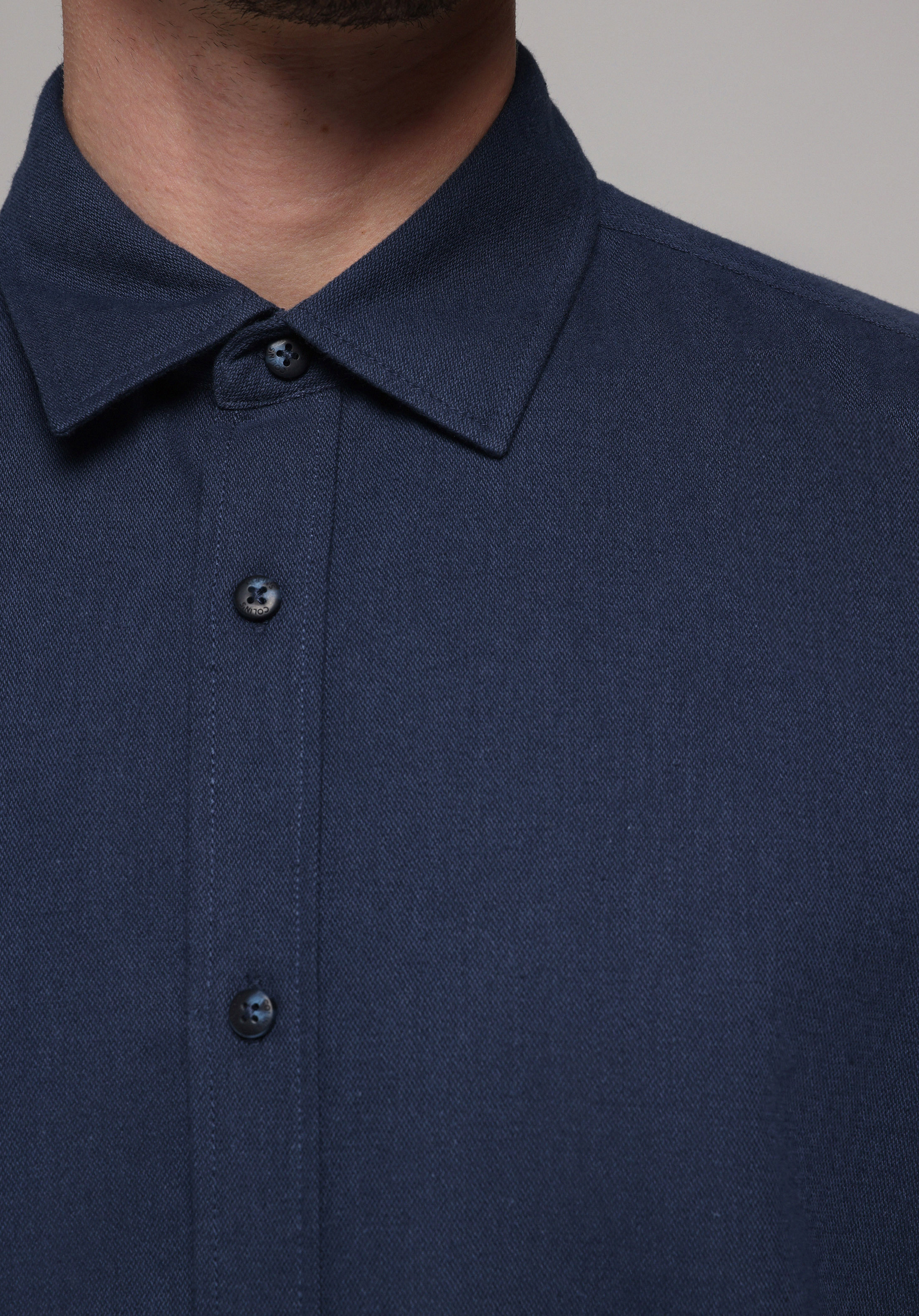 Показати інформацію про Сорочка З Довгим Рукавом Чоловіча Синя  Cl1078055