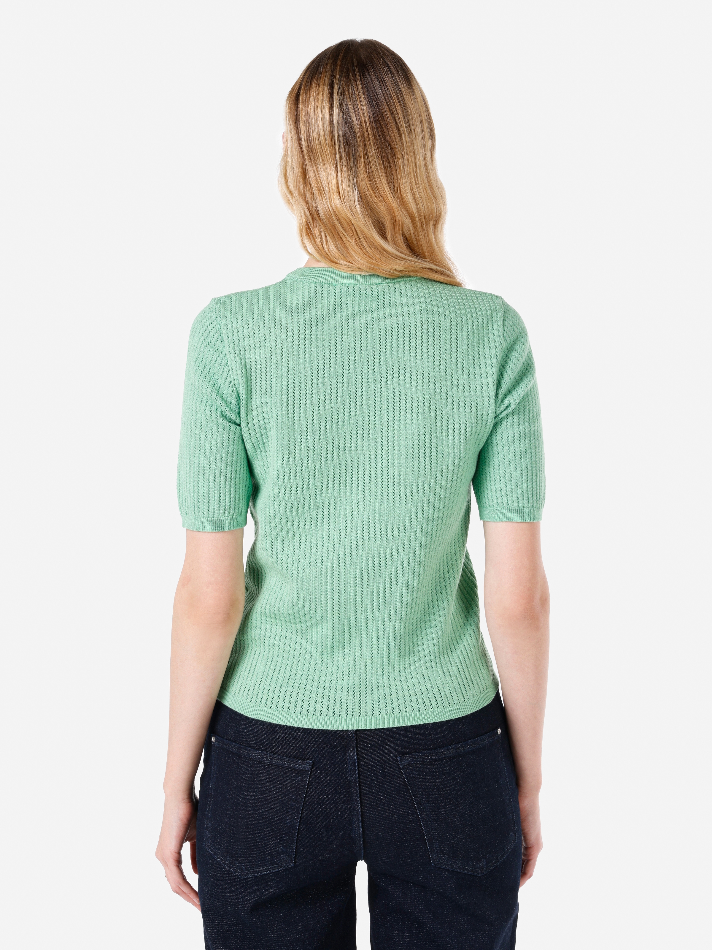Показати інформацію про  светр із коротким рукавом Жіночий Зелений  
