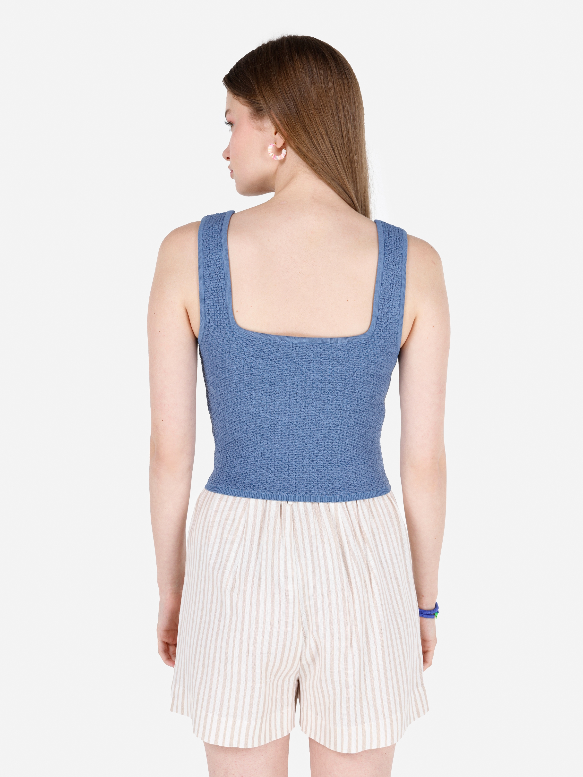 Показати інформацію про  светр із коротким рукавом Жіночий Блакитний  