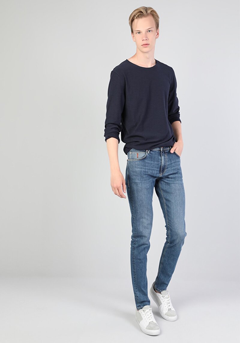 Зображення 041 Danny Джинси Чоловічі Блакитні Вузького Крою Cl1046151