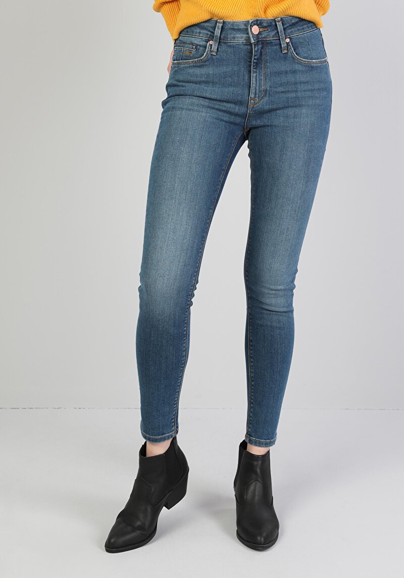 Показати інформацію про 759 Lara Джинси Жіночі Блакитні Супер Вузького Крою Cl1045983