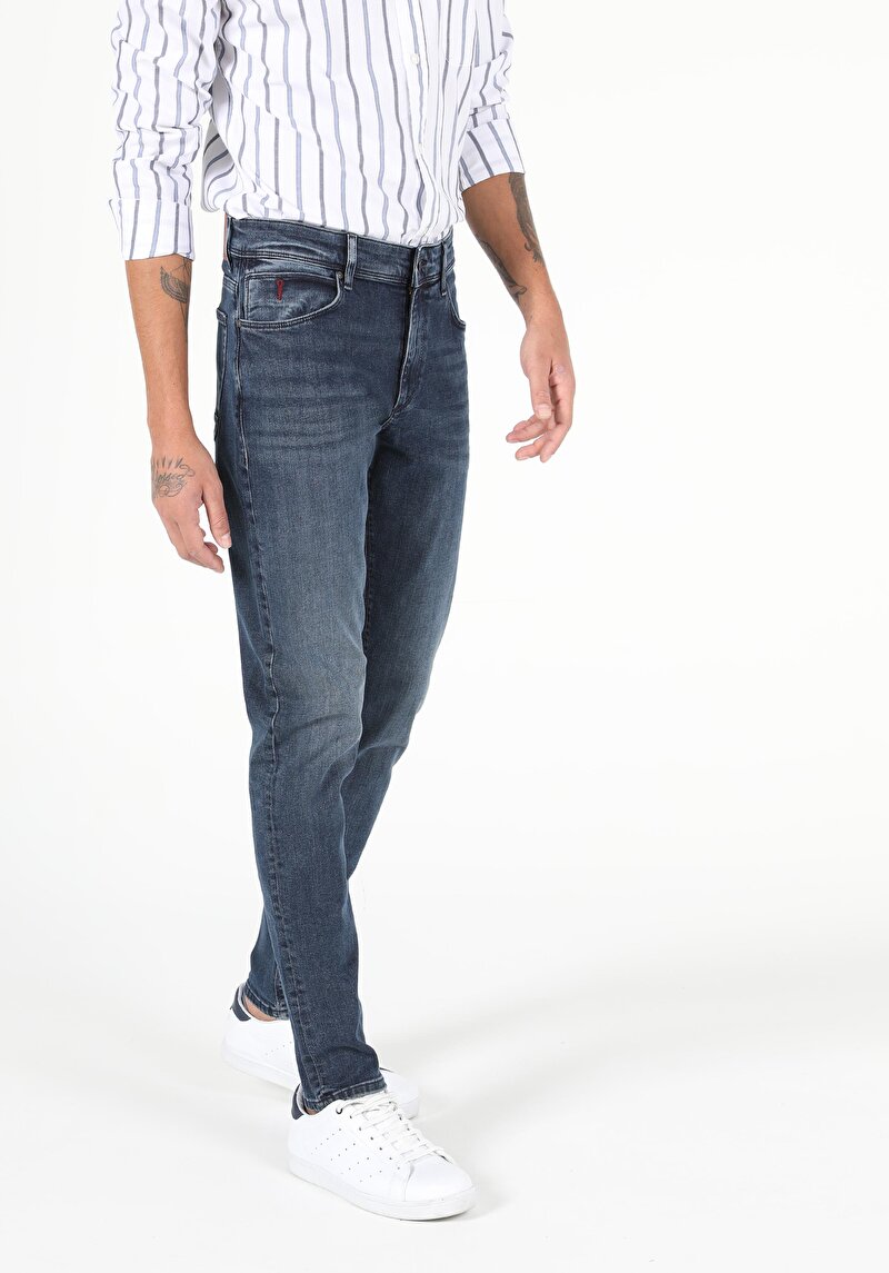 Зображення 041 Danny Джинси Чоловічі Блакитні Вузького Крою Cl1046150