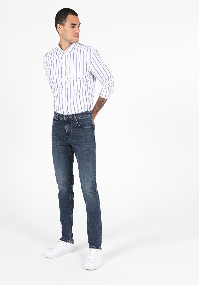 Зображення 041 Danny Джинси Чоловічі Блакитні Вузького Крою Cl1046150