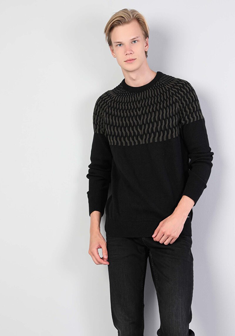 Показати інформацію про Светр Чоловічий Чорний  Cl1045511