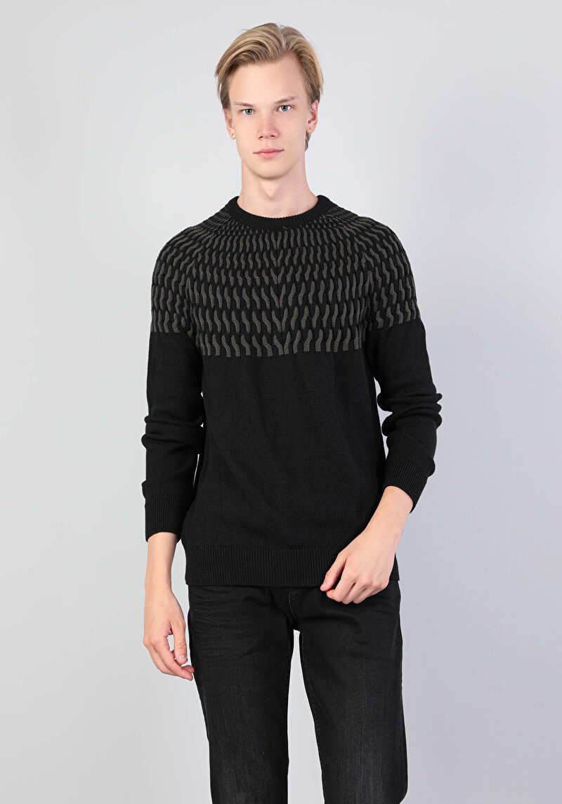 Показати інформацію про Светр Чоловічий Чорний  Cl1045511