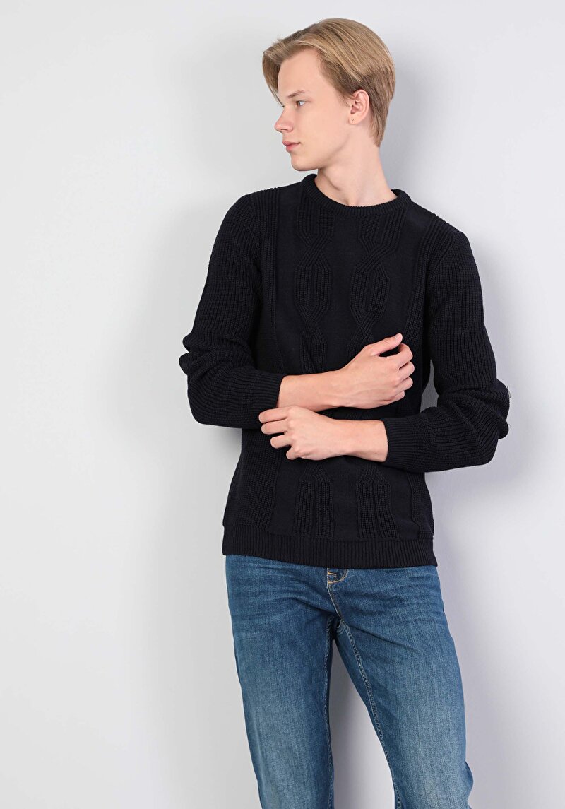 Показати інформацію про Светр Чоловічий Синій  Cl1045364