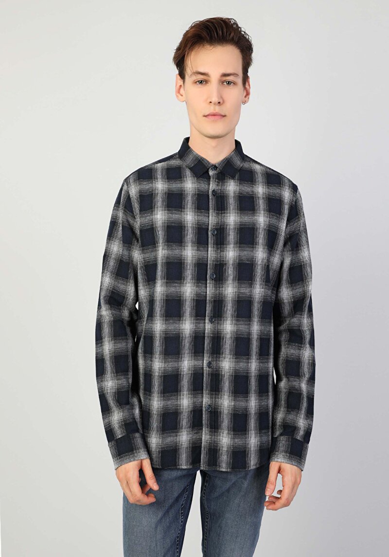 Зображення Сорочка З Довгим Рукавом Чоловіча Блакитна  Cl1046815