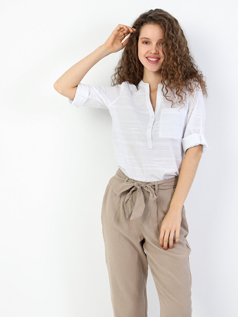 Показати інформацію про Сорочка З Довгим Рукавом Жіноча Біла Оверсайз Cl1048541