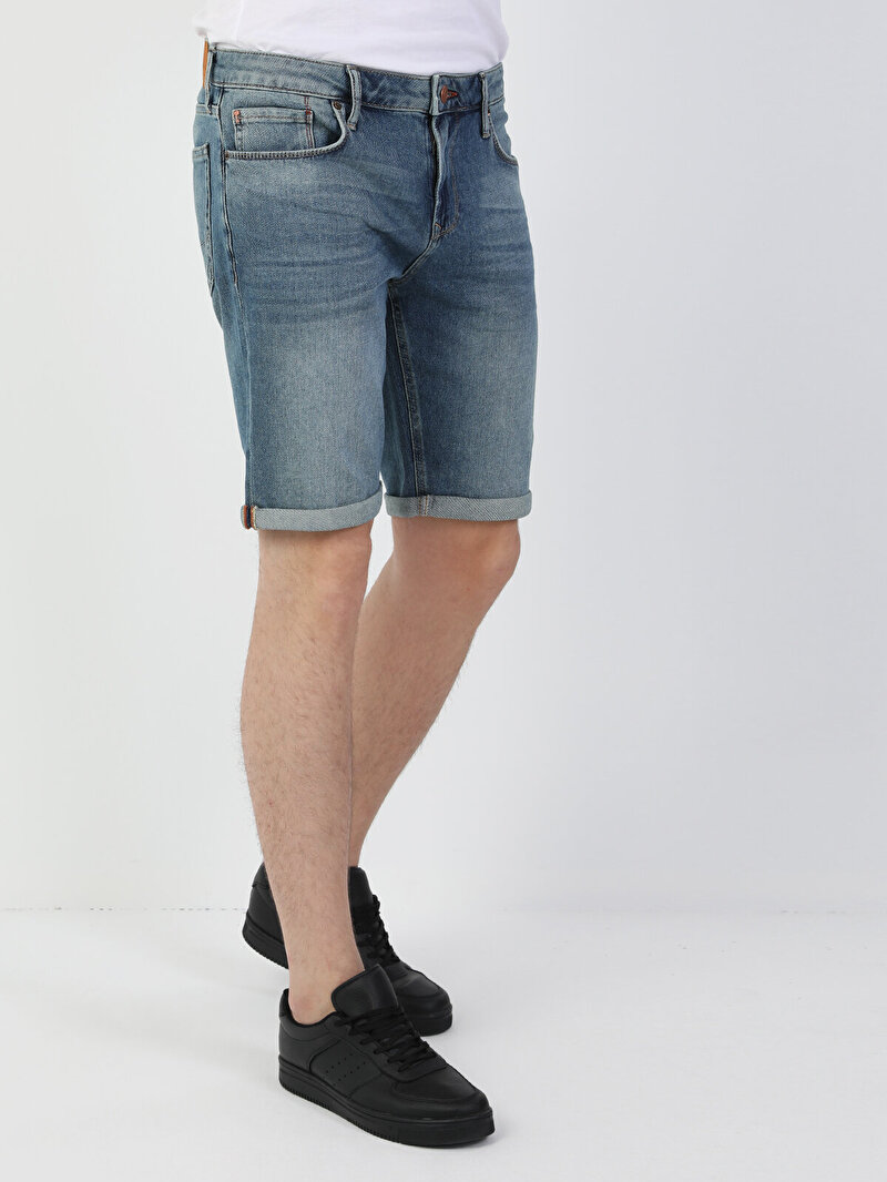 Показати інформацію про Джинсові Шорти Чоловічі Блакитні Cl1049168