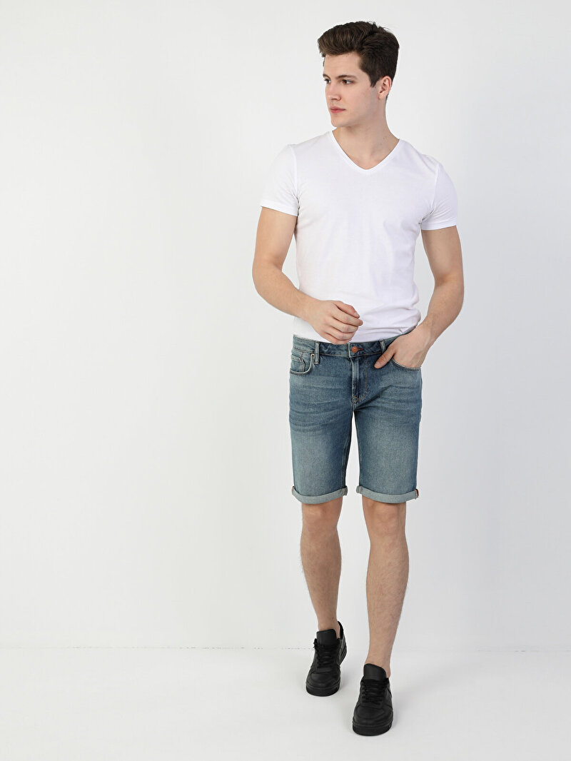 Показати інформацію про Джинсові Шорти Чоловічі Блакитні Cl1049168