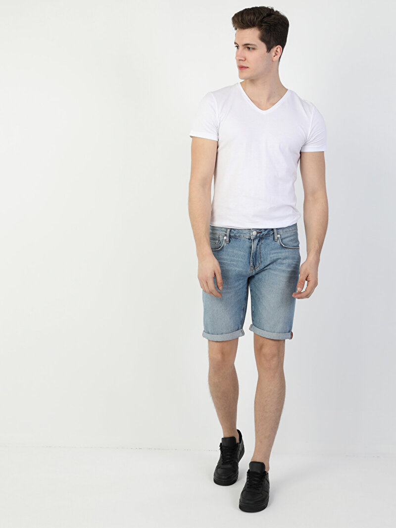 Показати інформацію про Джинсові Шорти Чоловічі Блакитні Cl1049166