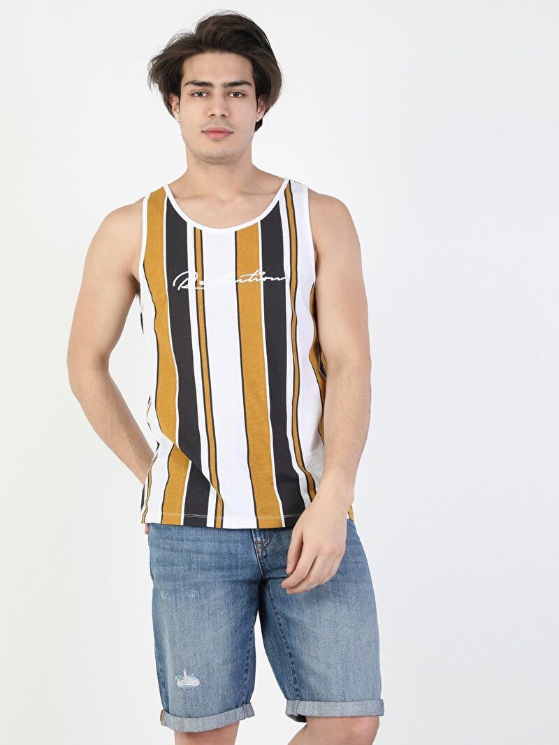 Показати інформацію про Майка Чоловіча Жовта Класичного Крою Cl1049435