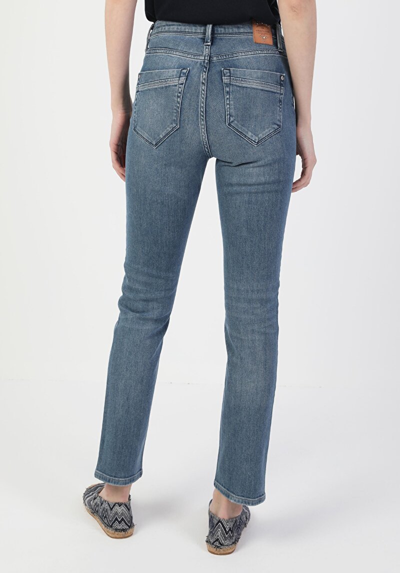 Зображення 703 Carla Джинси Жіночі Блакитні Вузького Крою Cl1049664