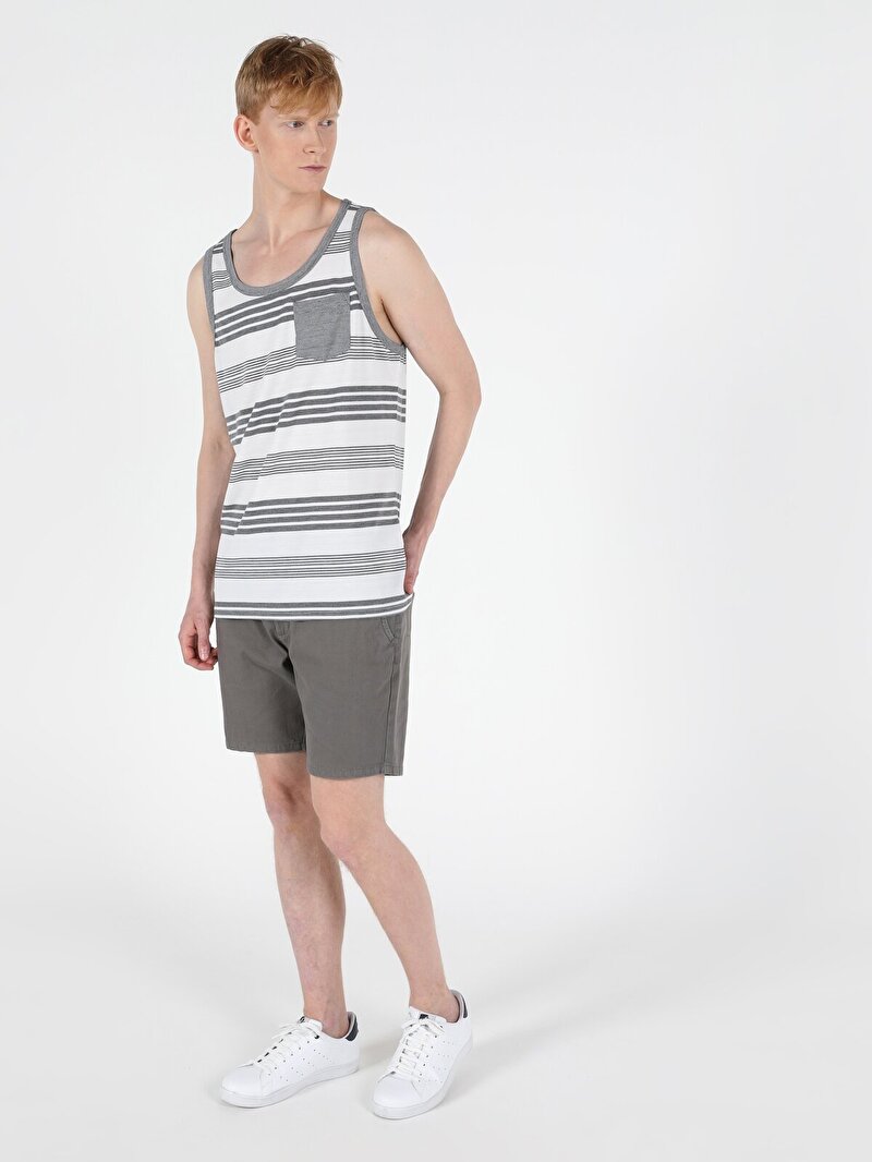 Показати інформацію про Майка Чоловіча Біла Класичного Крою Cl1049493