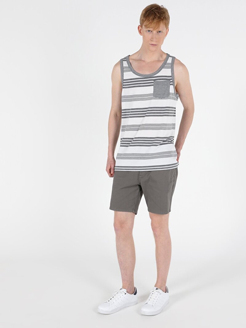 Показати інформацію про Майка Чоловіча Біла Класичного Крою Cl1049493