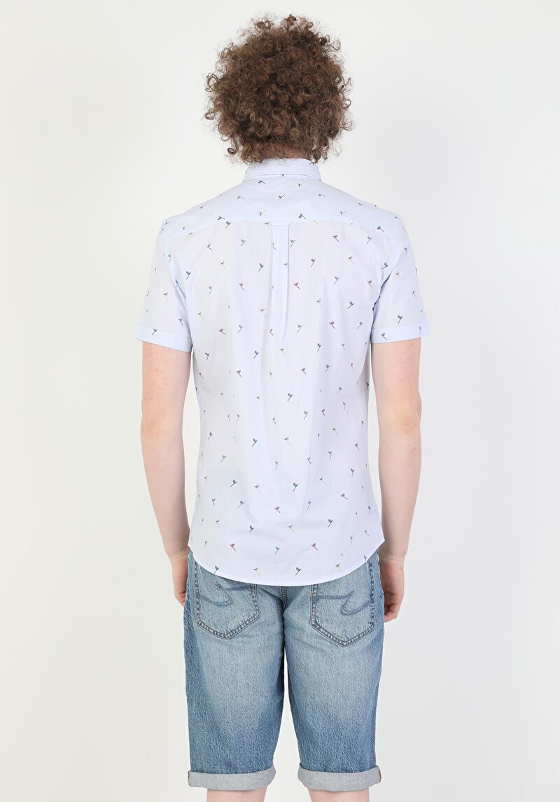 Зображення Сорочка З Коротким Рукавом Чоловіча Блакитна Cl1047050