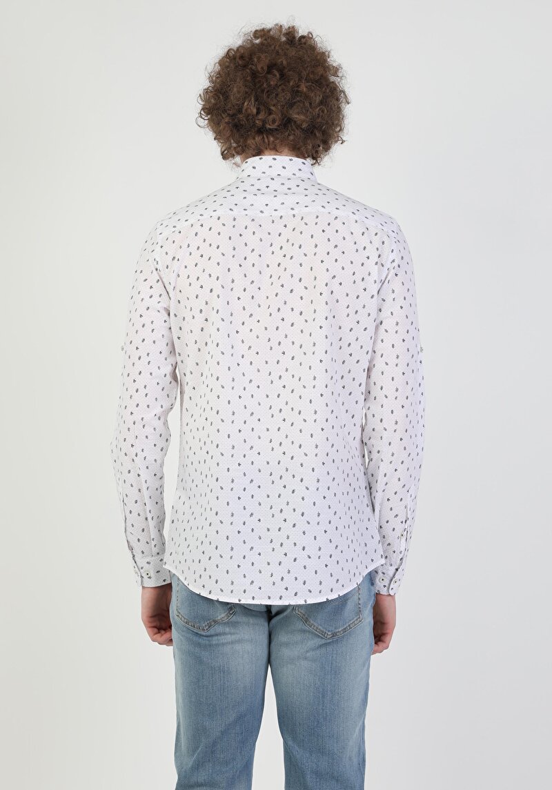 Показати інформацію про Сорочка З Довгим Рукавом Чоловіча Біла  Cl1049052