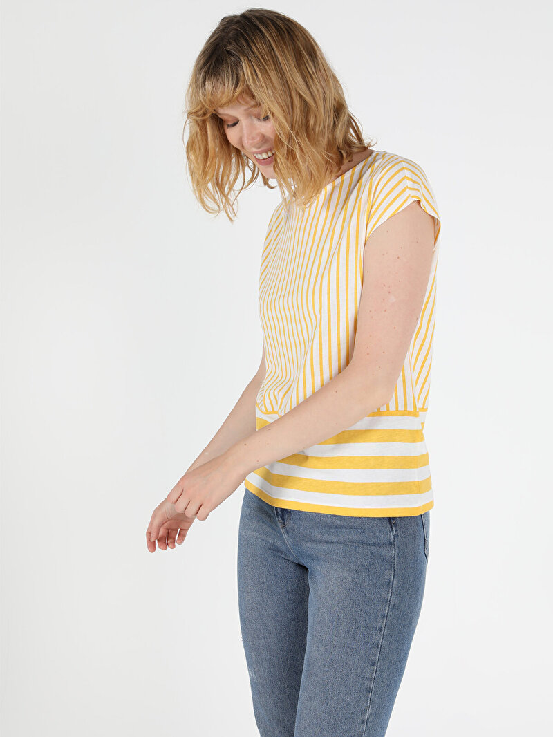 Зображення Футболка З Коротким Рукавом Жіноча Жовта  Cl1049074