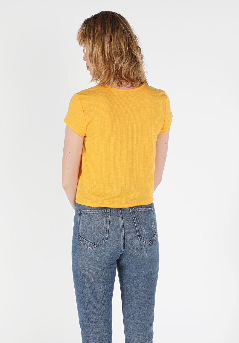 Показати інформацію про Футболка З Коротким Рукавом Жіноча Жовта  Cl1048826