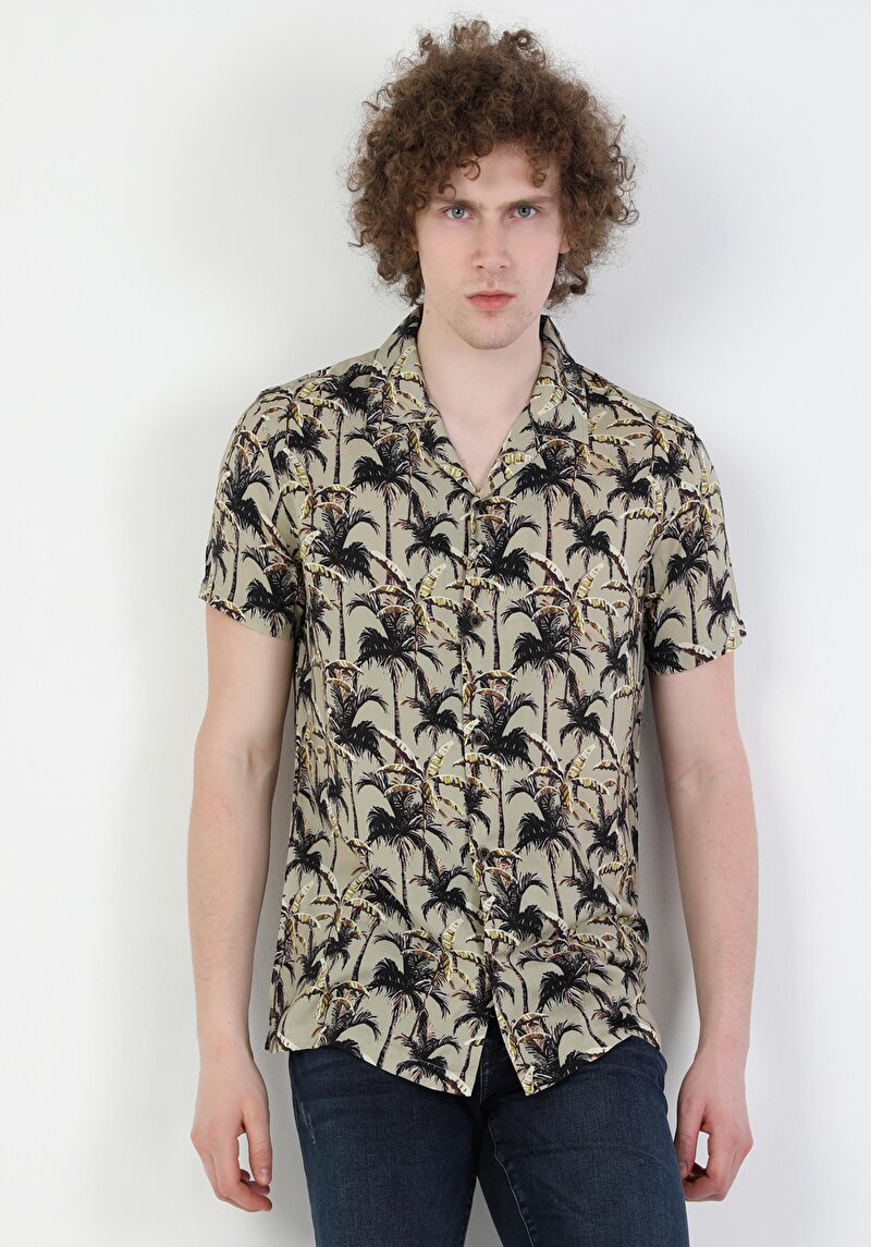 Зображення Сорочка З Коротким Рукавом Чоловіча Коричнева Cl1049270