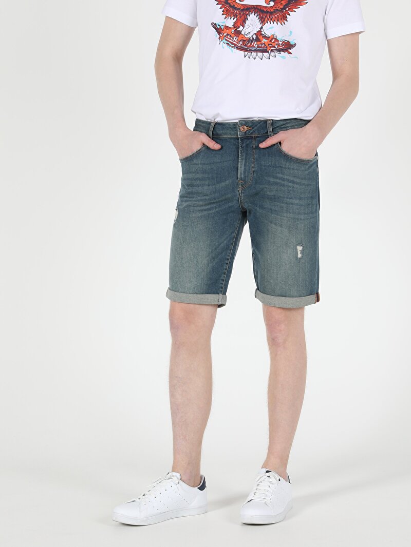 Показати інформацію про Джинсові Шорти Чоловічі Блакитні Cl1049611