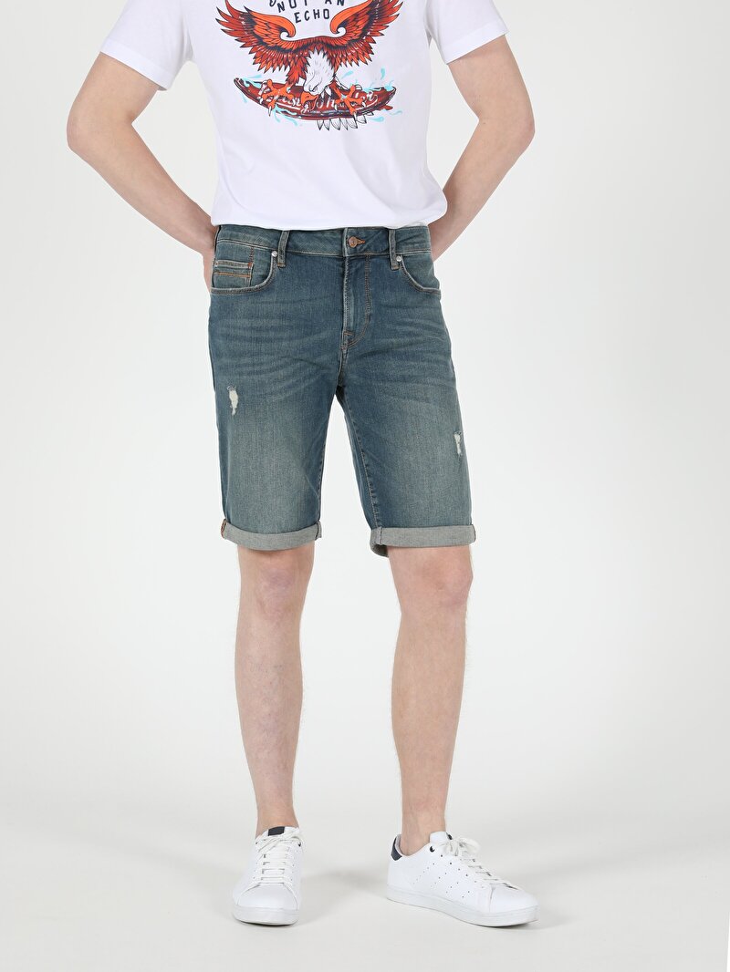 Показати інформацію про Джинсові Шорти Чоловічі Блакитні Cl1049611