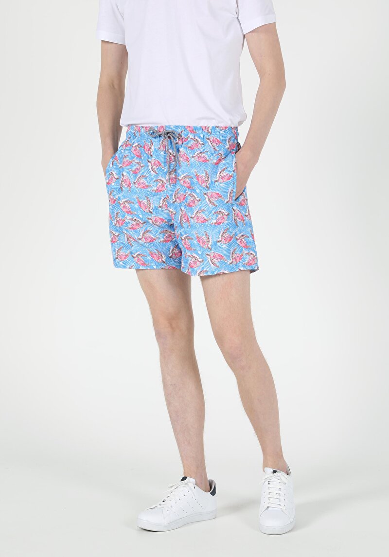 Показати інформацію про Шорти Пляжні Чоловічі Блакитні  Cl1049746