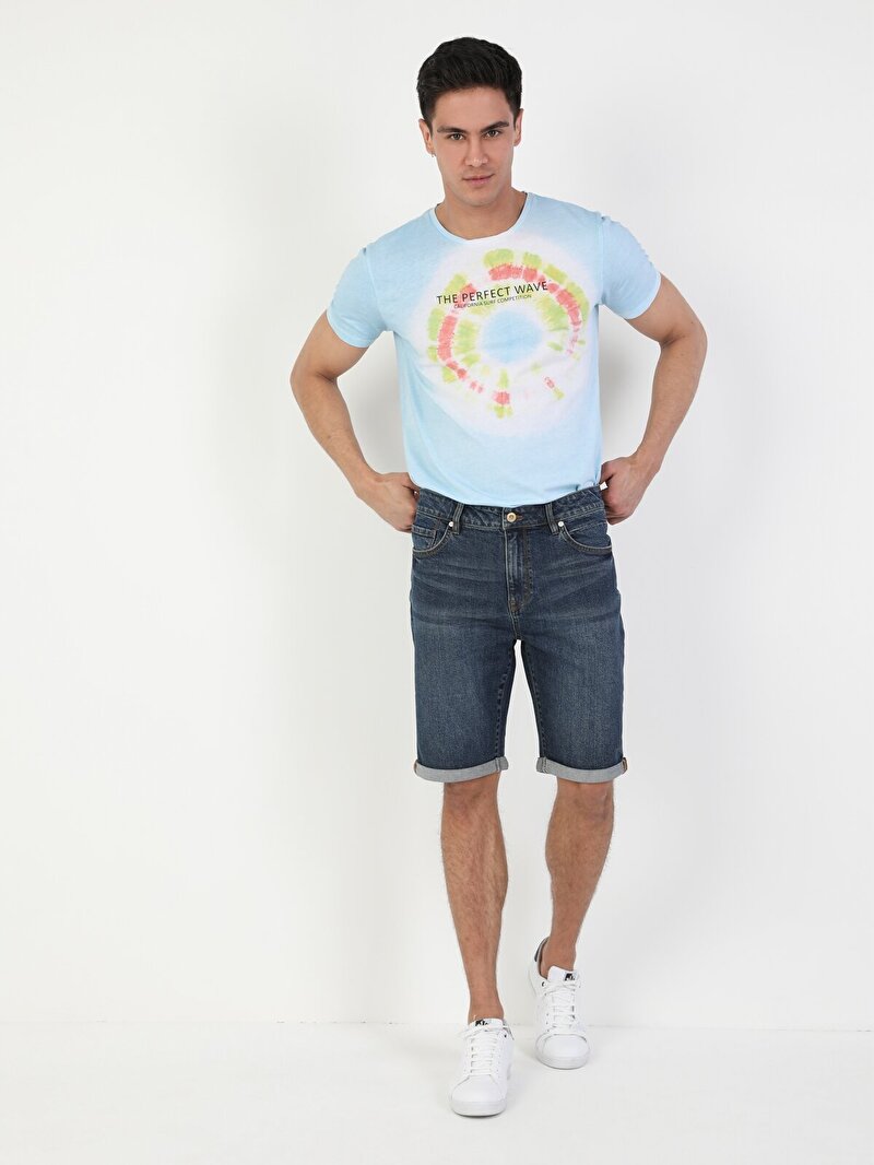 Показати інформацію про Джинсові Шорти Чоловічі Темно-Сині Cl1048664