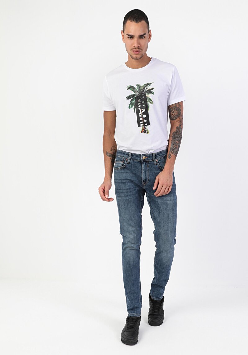 Зображення 041 Danny Джинси Чоловічі Блакитні Вузького Крою Cl1049571